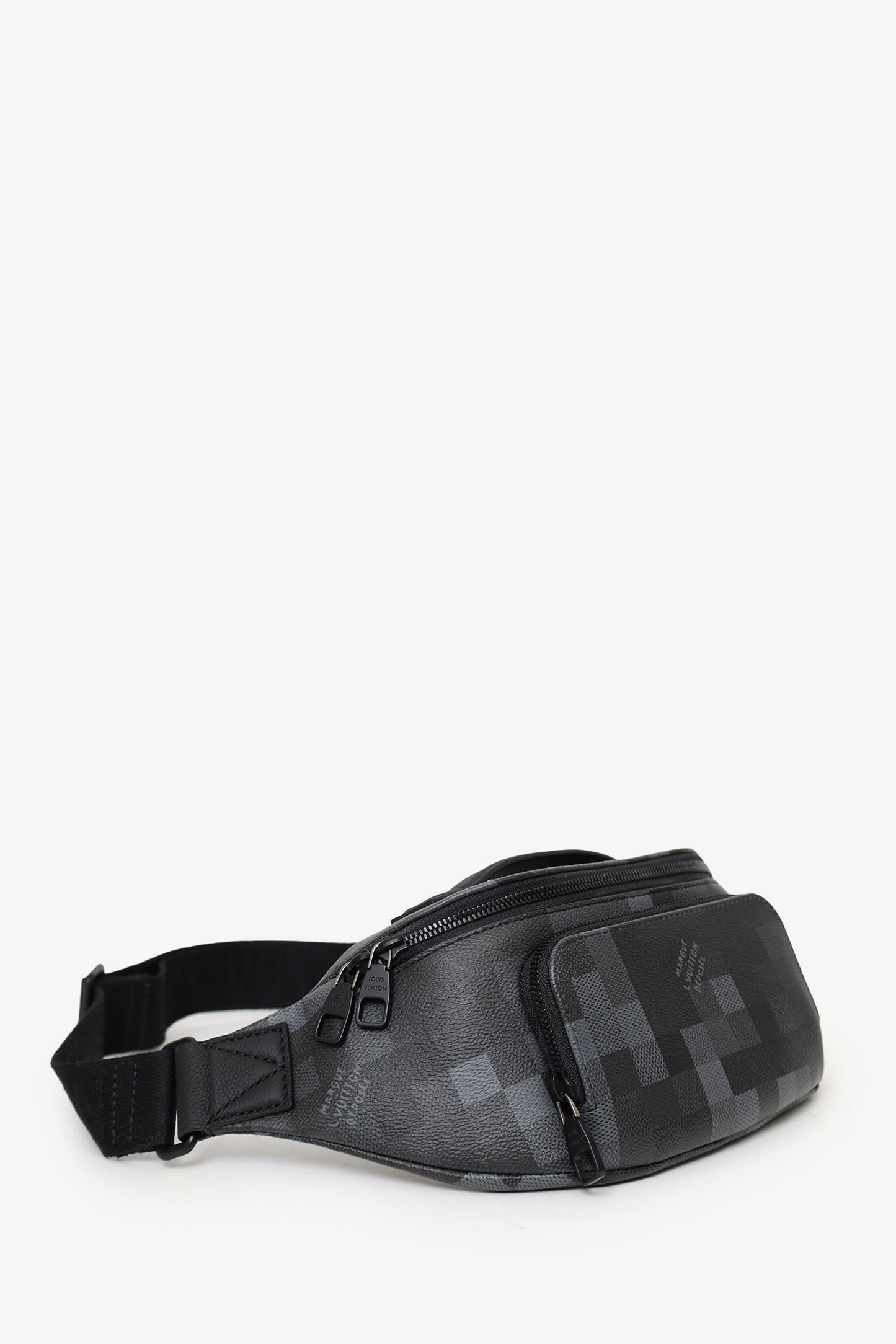 Louis Vuitton 2024 Black Damoflage Rush Bum Bag