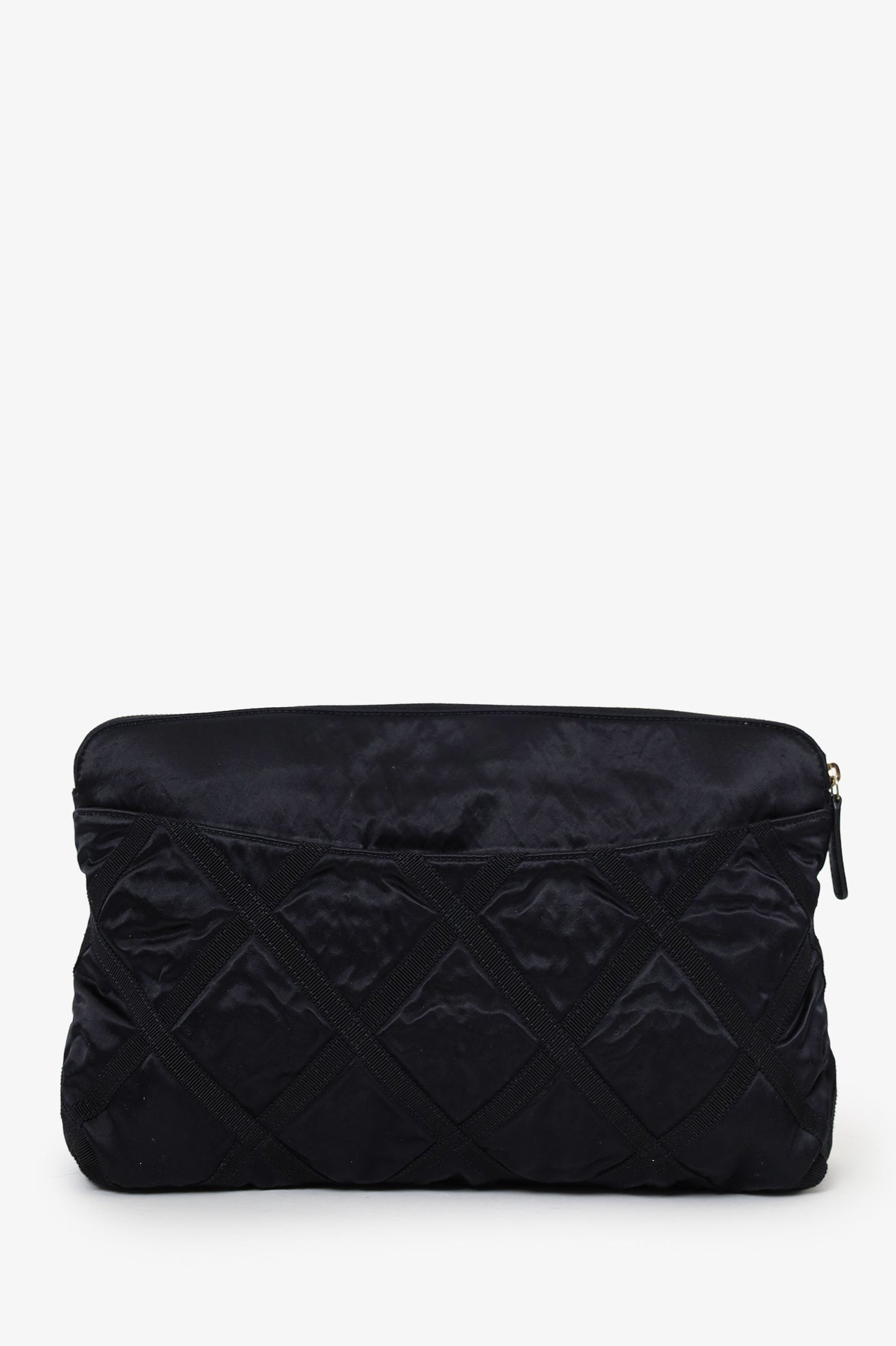 Chanel™ 2022 Black Nylon Grosgrain Lifestyle Pouch with Foldable Tote Bag
