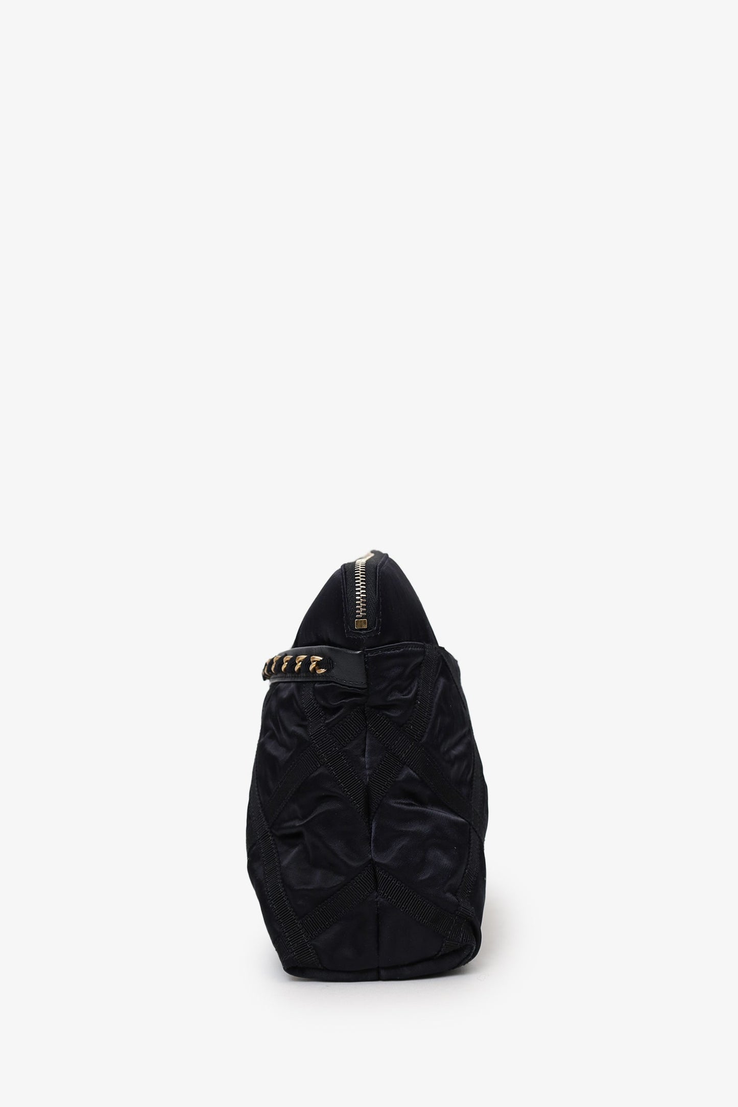 Chanel™ 2022 Black Nylon Grosgrain Lifestyle Pouch with Foldable Tote Bag