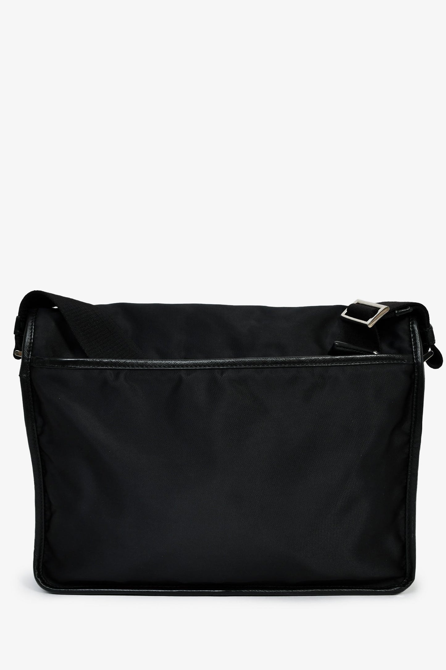 Prada Black Tessuto Flap Messenger Bag