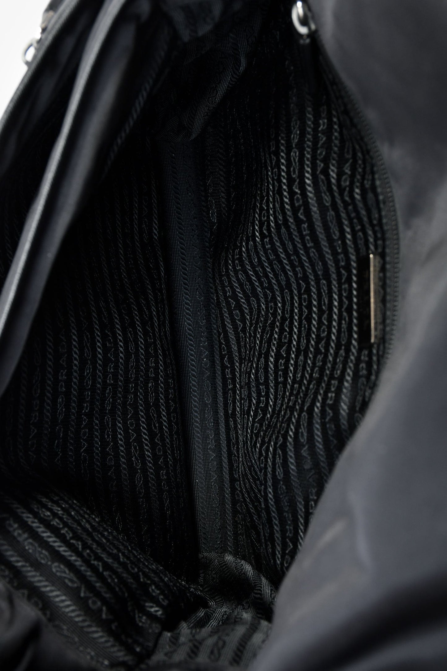 Prada Black Tessuto Flap Messenger Bag