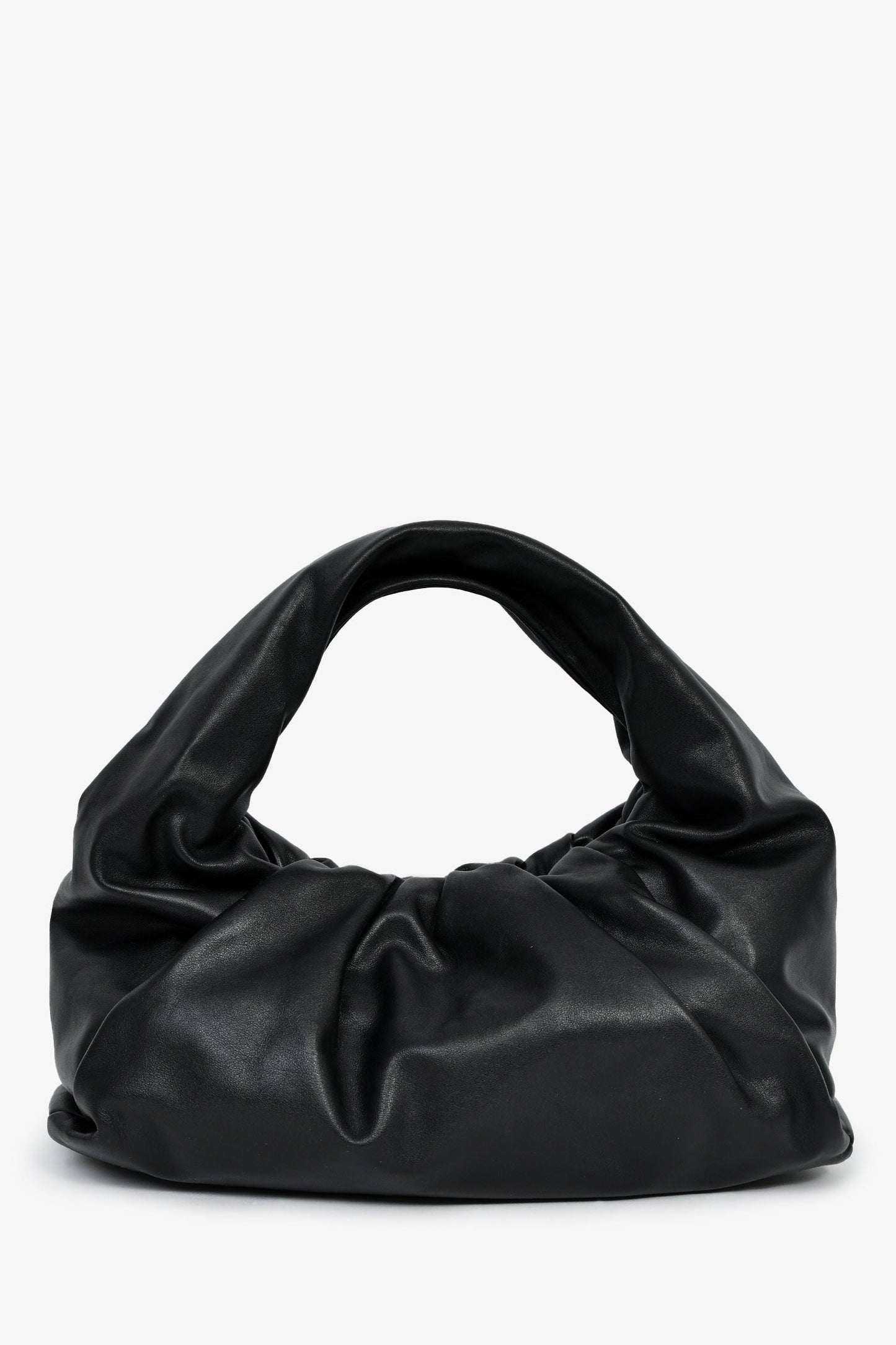 Bottega Veneta Black Leather Shoulder Pouch