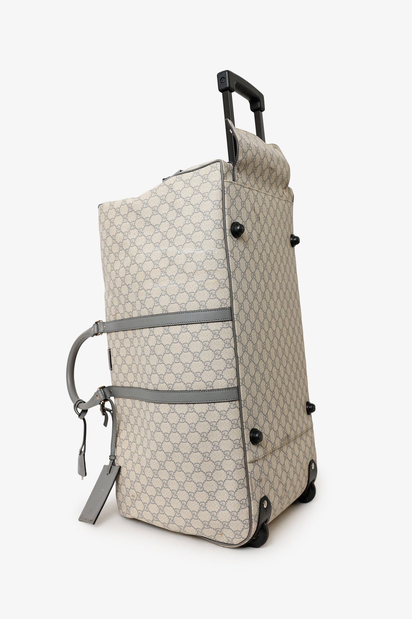 Gucci Beige GG Plus Monogram Large Carry On Duffle Trolley