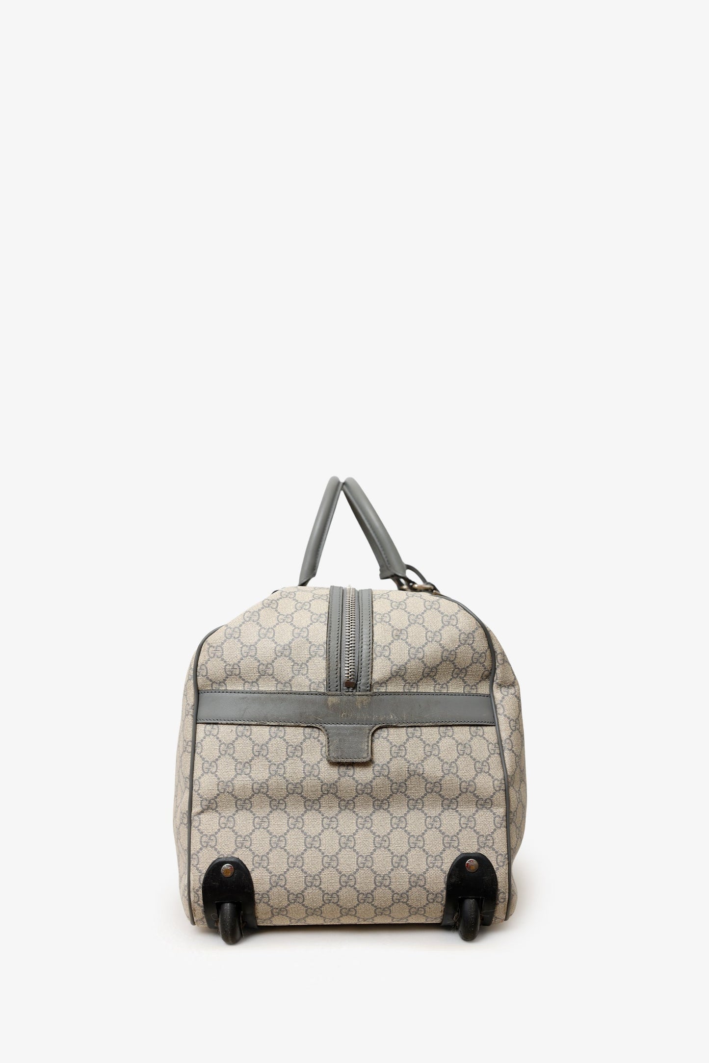 Gucci Beige GG Plus Monogram Large Carry On Duffle Trolley
