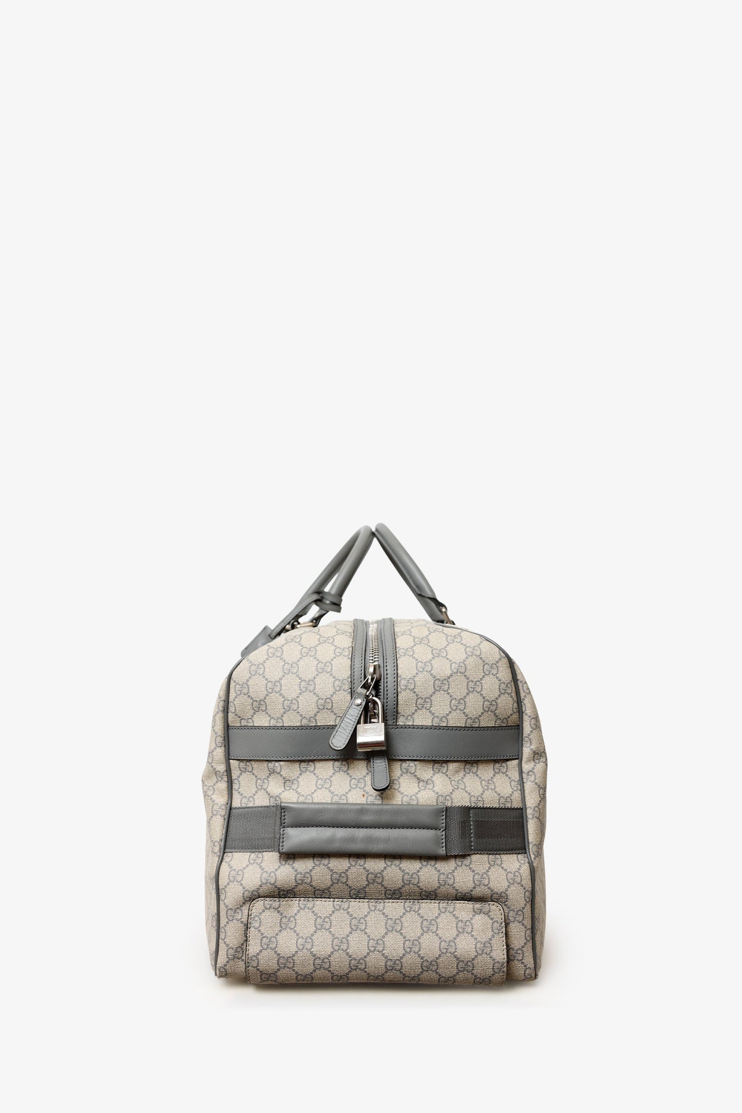 Gucci Beige GG Plus Monogram Large Carry On Duffle Trolley