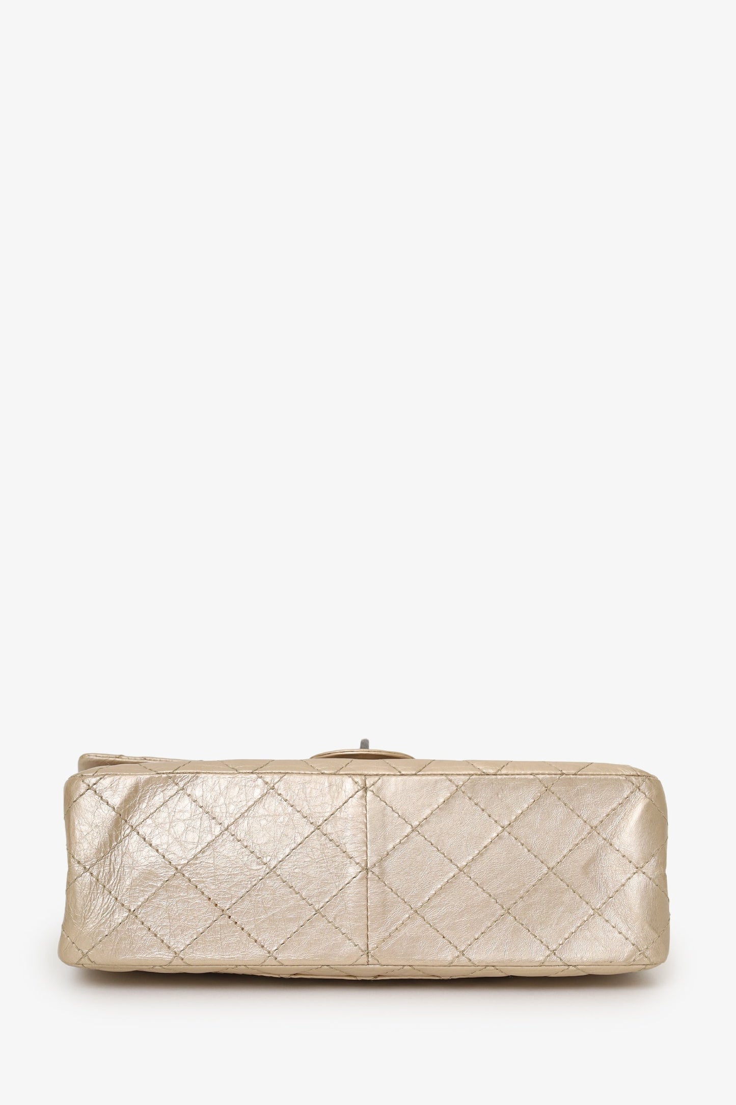 Chanel™ 2012-13 Beige Metallic Aged Calfskin 2.55 Reissue Flap Bag