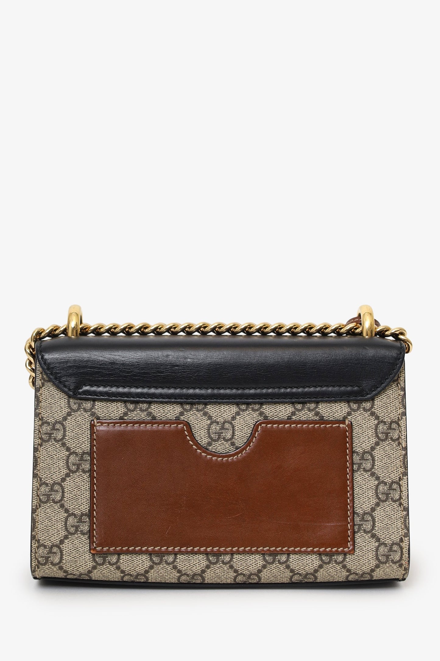 Gucci Black Guccissima Leather Small Padlock Bag