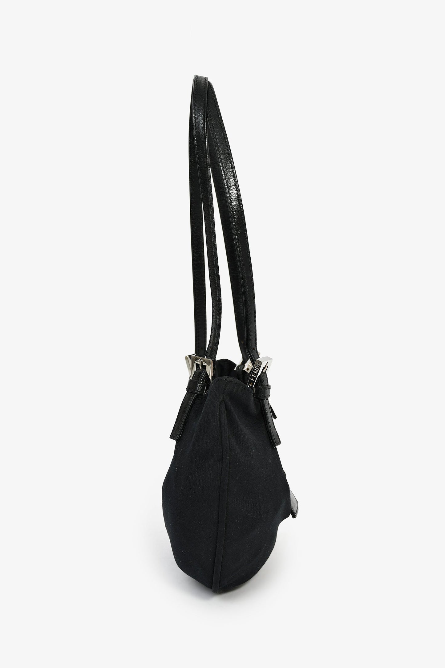 Fendi Black Fabric Mamma Half Moon Shoulder Bag