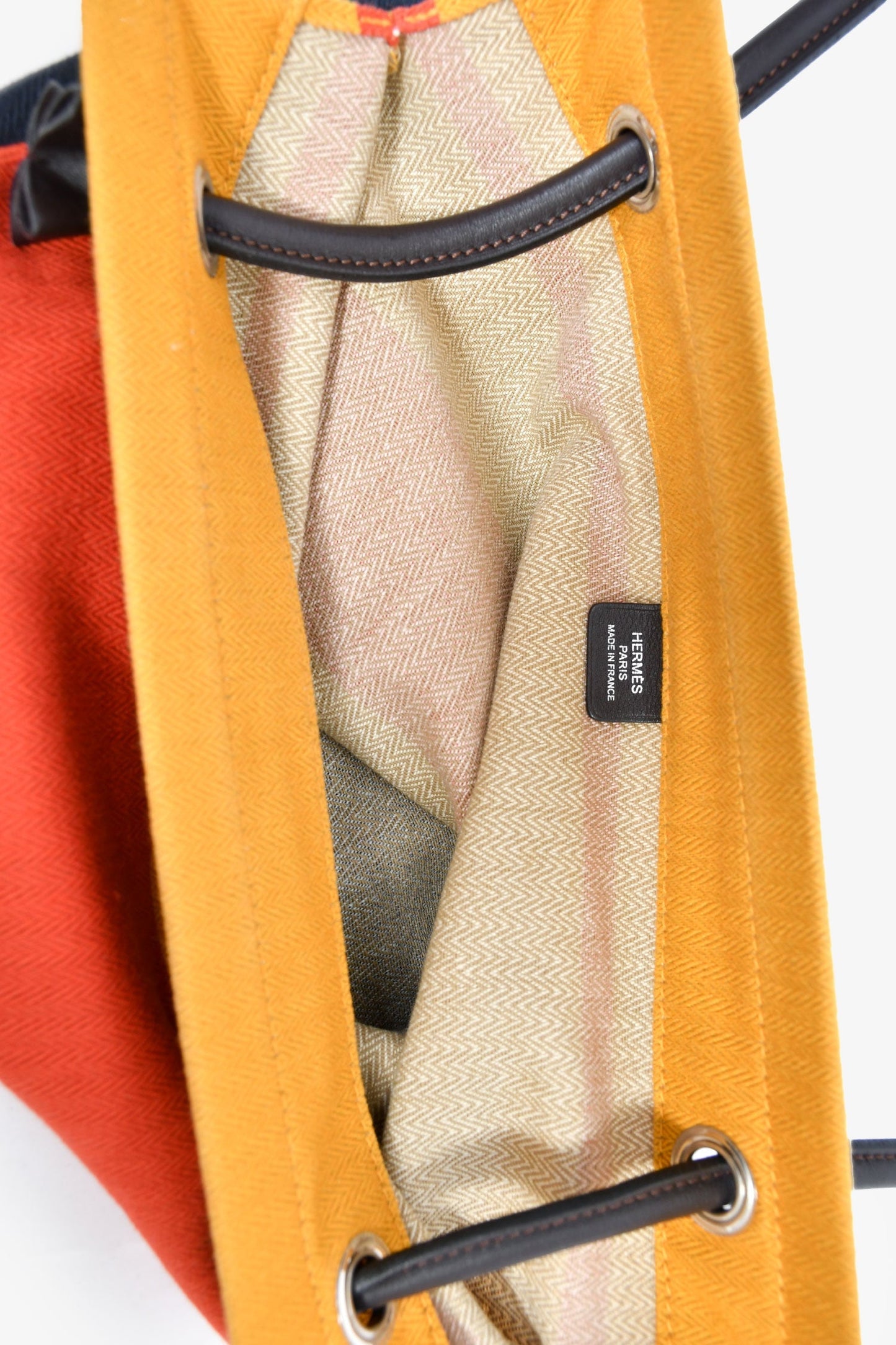 Hermes 2020 Yellow/Blue/Red Cotton 'Aline' Tote Bag