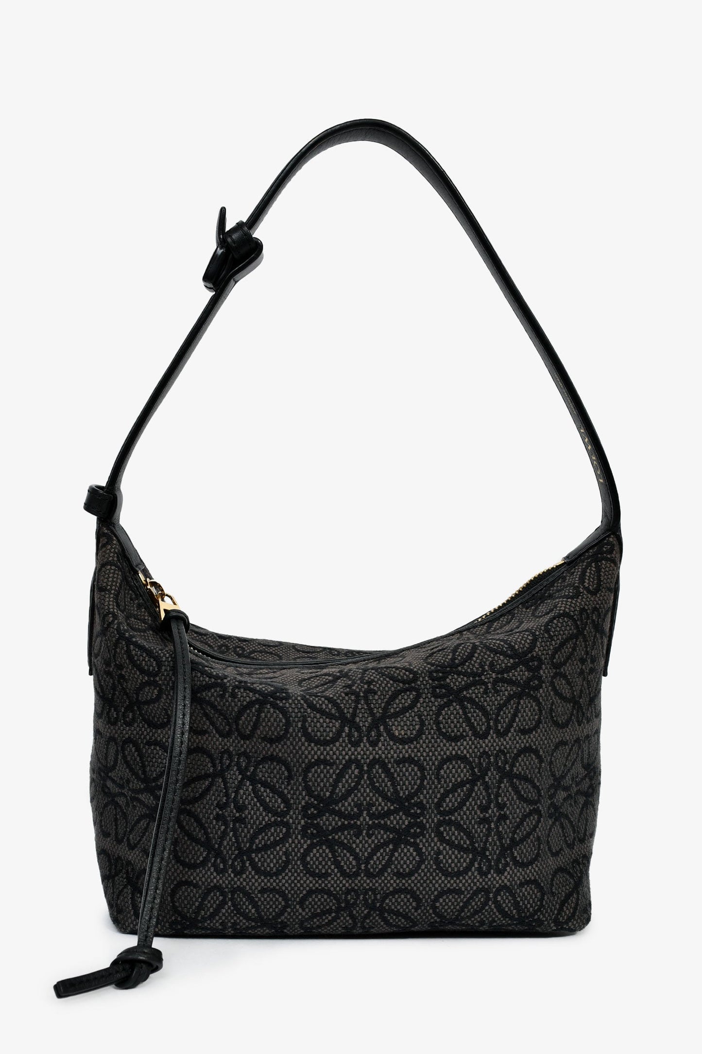 Loewe Blue/Grey Anagram Jacquard Canvas Small Cubi Shoulder Bag