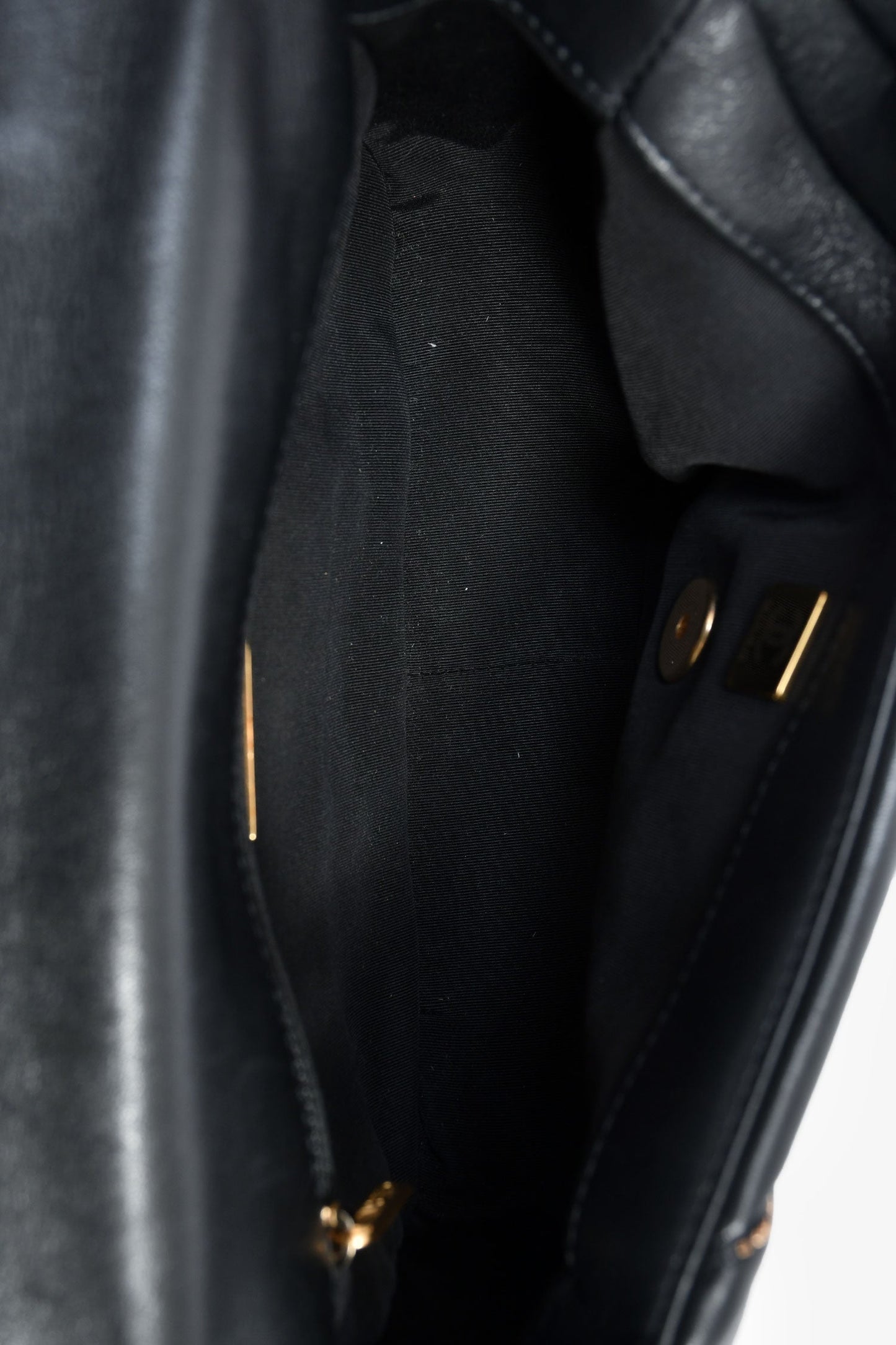Chanel™ Black Lambskin/Quilted Gold Chain Small 19 Bag