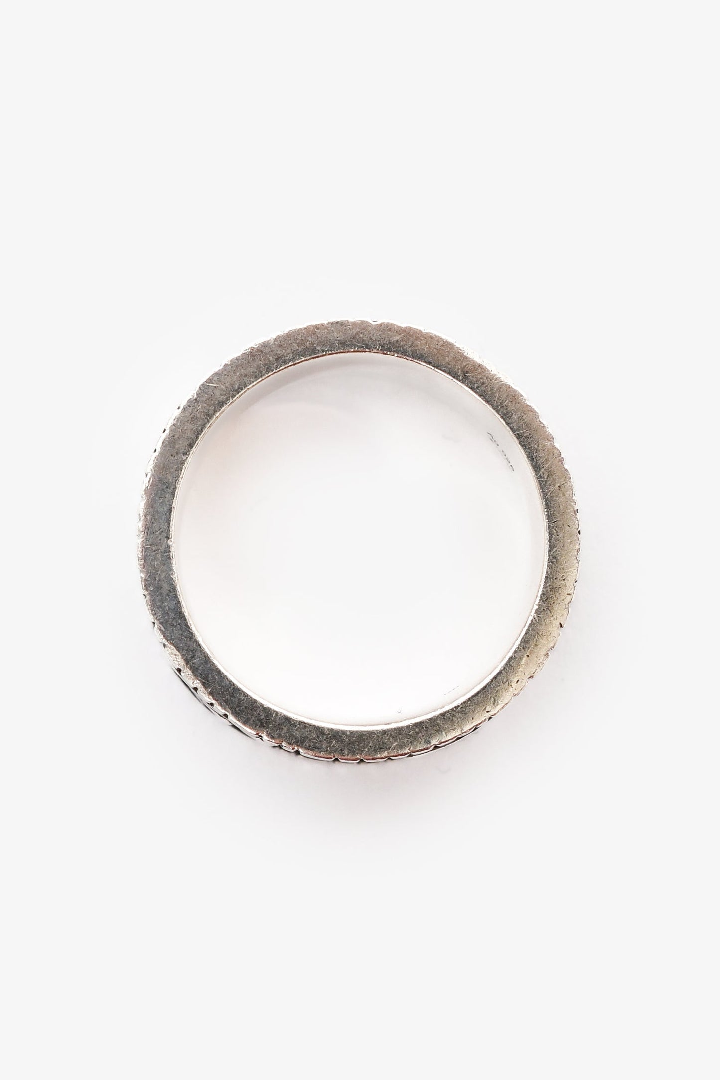 Gucci Sterling Silver Double G Rope Wide Ring Size 10