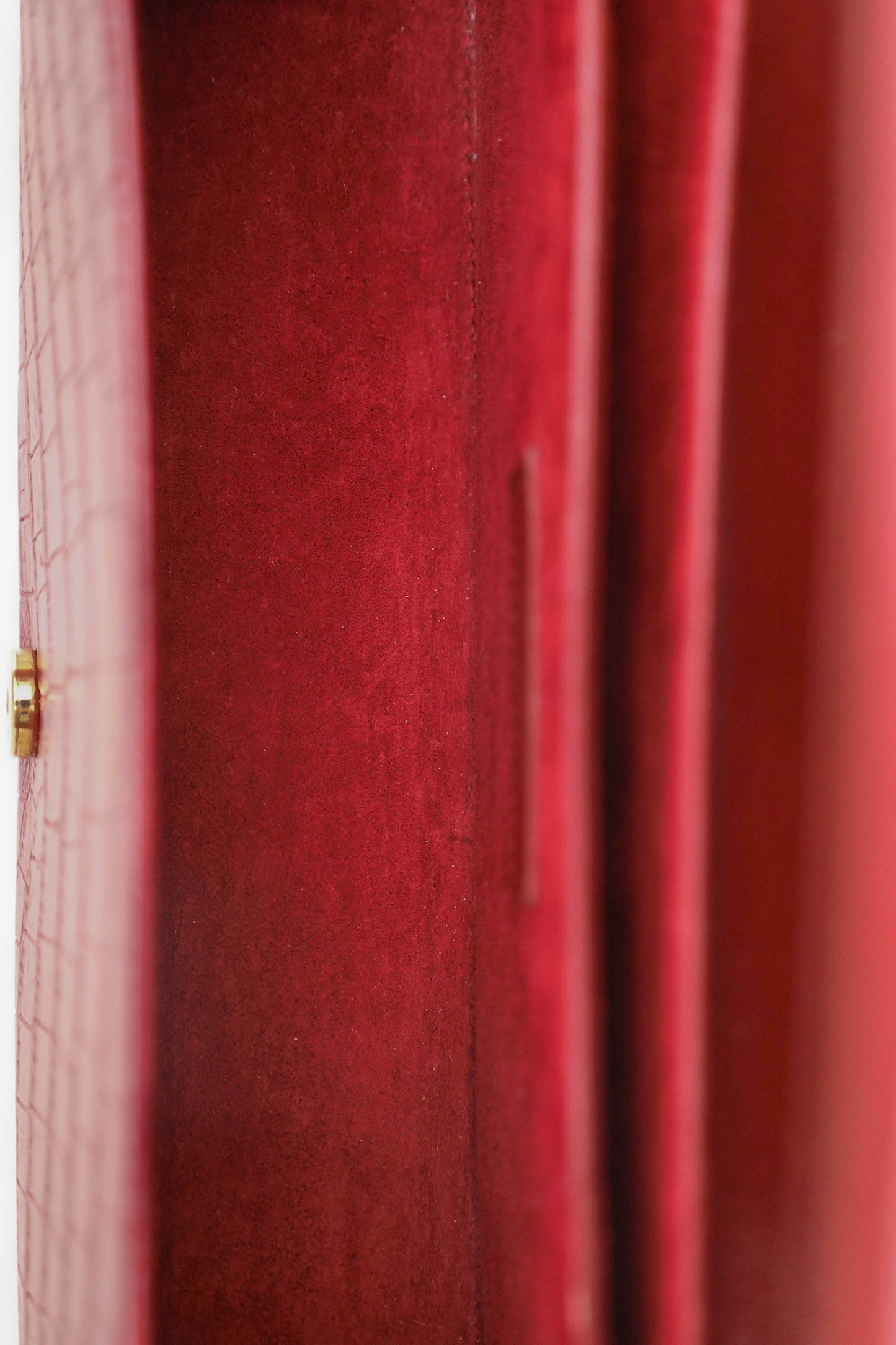 Saint Laurent Red Embossed Elise Shoulder Bag