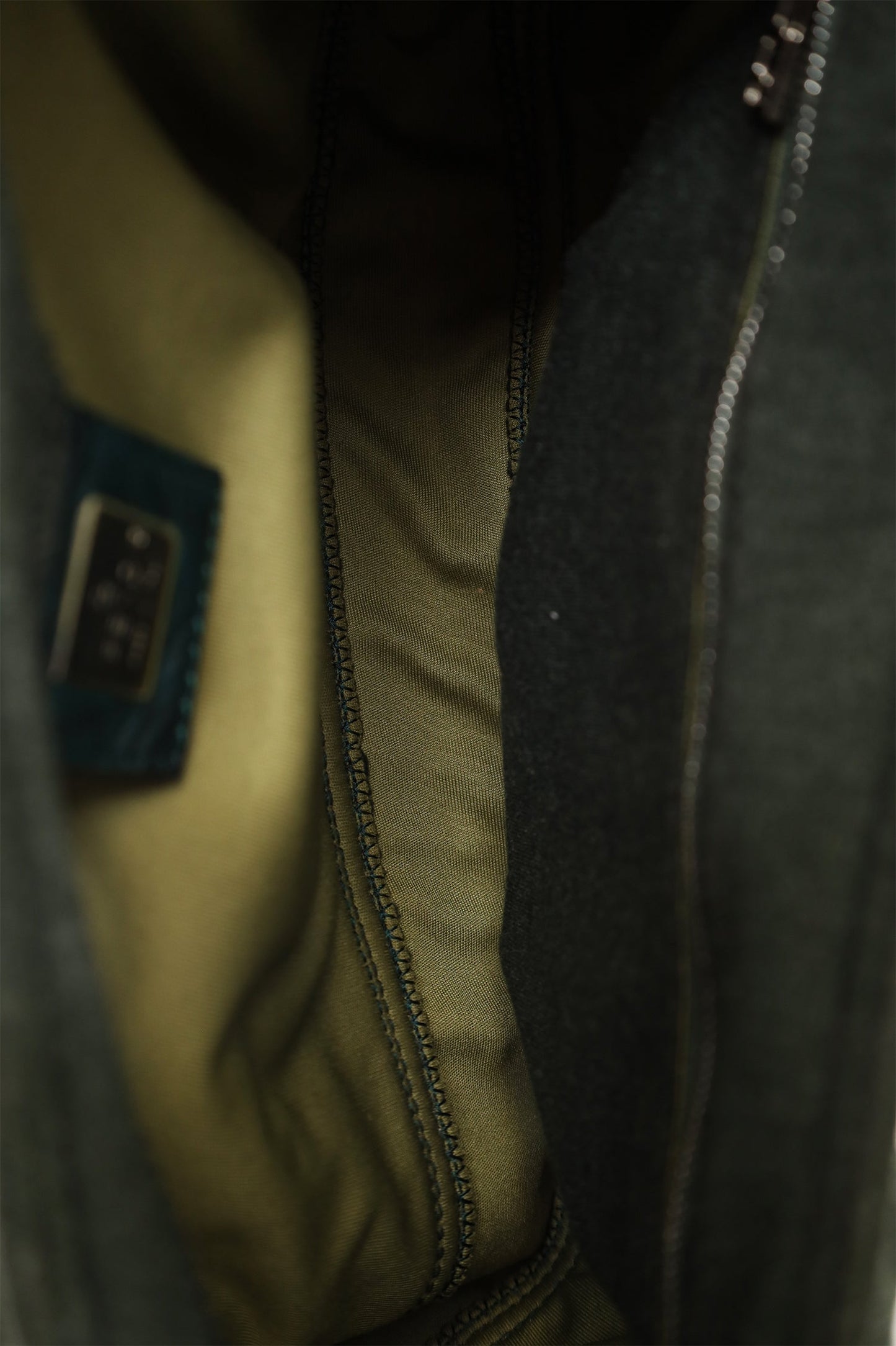 Fendi Green/Blue Jersey Double Strap Mama Baguette Bag