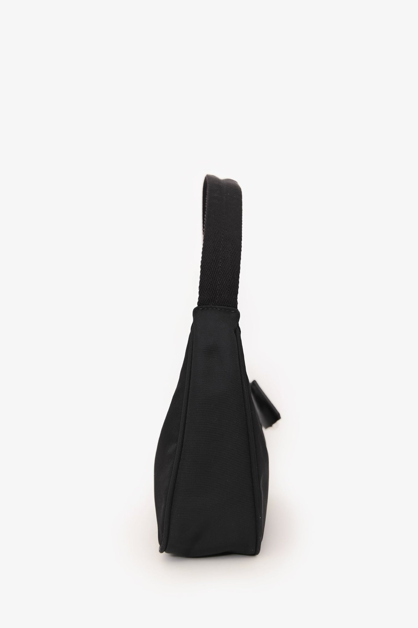 Prada Black Nylon Red Logo Re-Edition 2000 Shoulder Bag