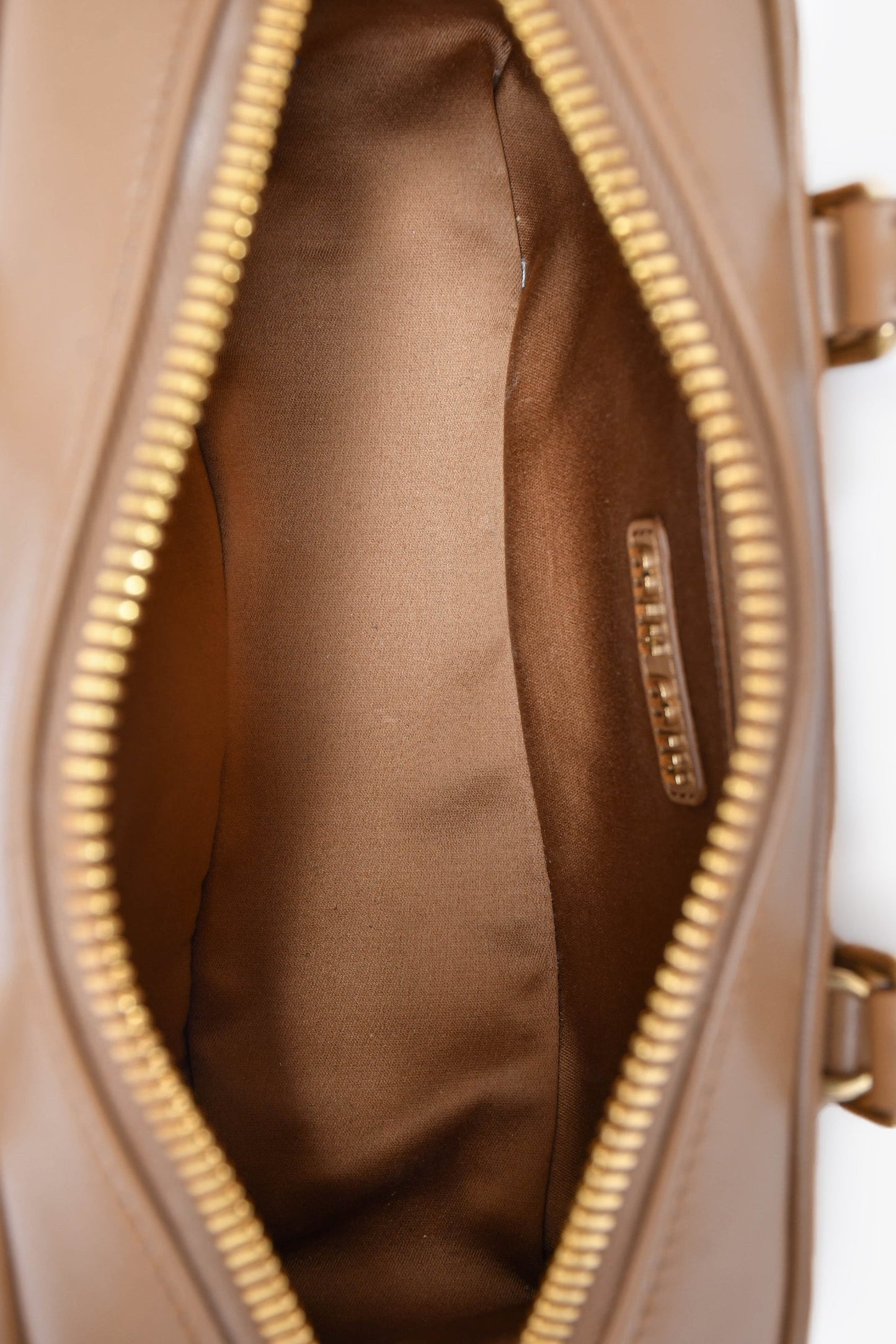 Miu Miu Caramel Nappa Leather Arcadie Matelassé Top Handle
