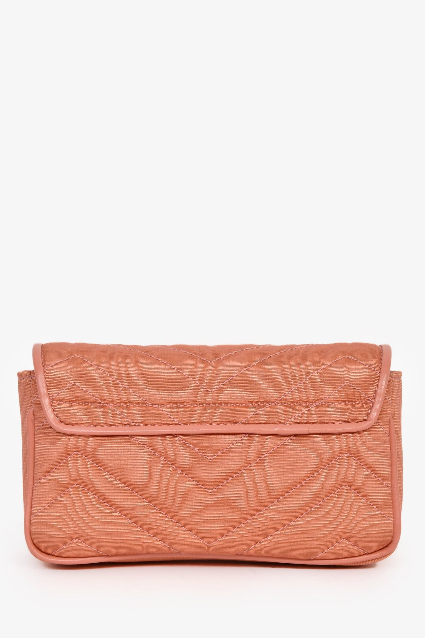 Gucci Blush Moire Mini GG Marmont Crystal Chain Belt Bag