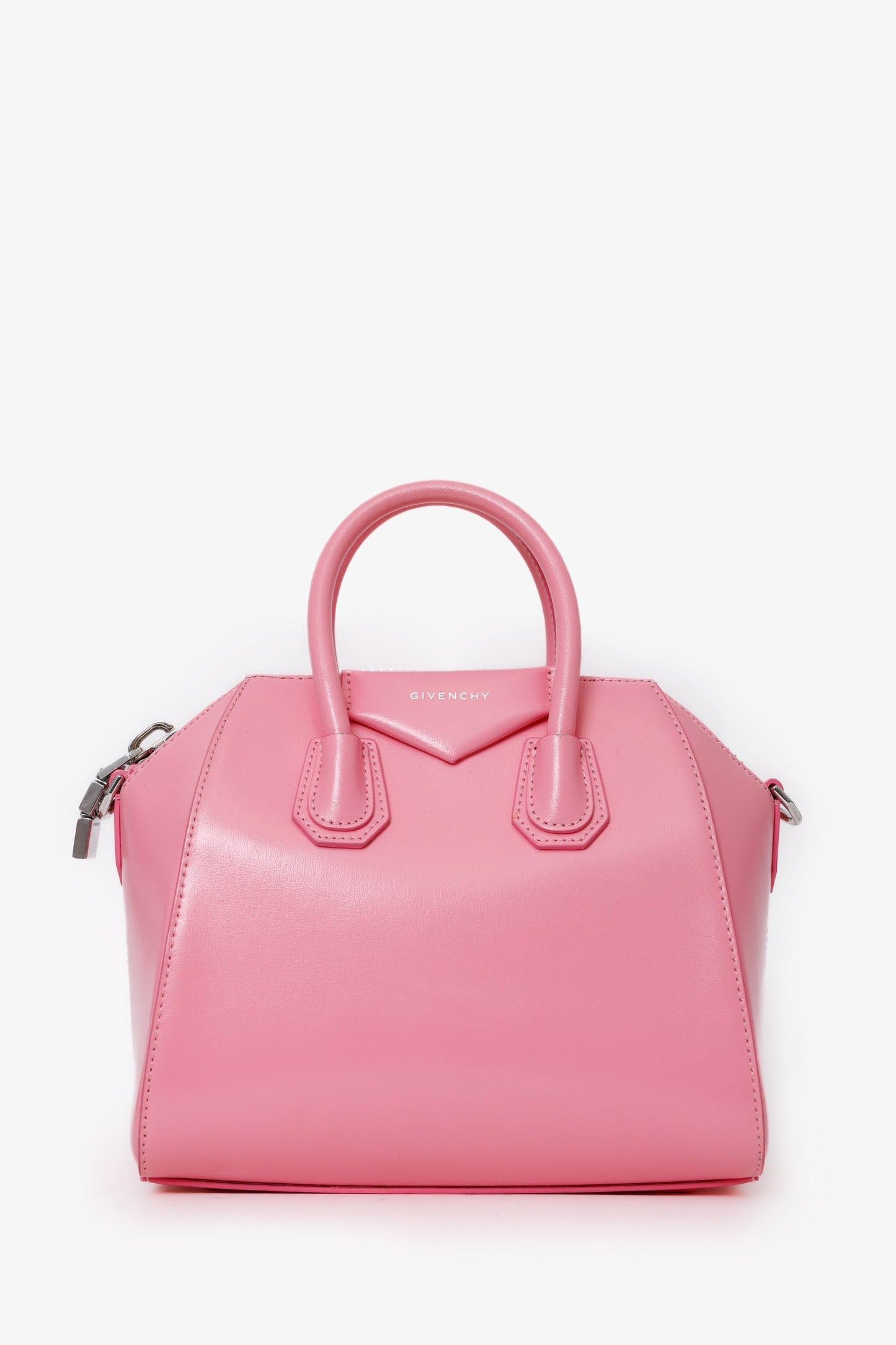 Givenchy Pink Leather Small Antigona Top Handle Bag