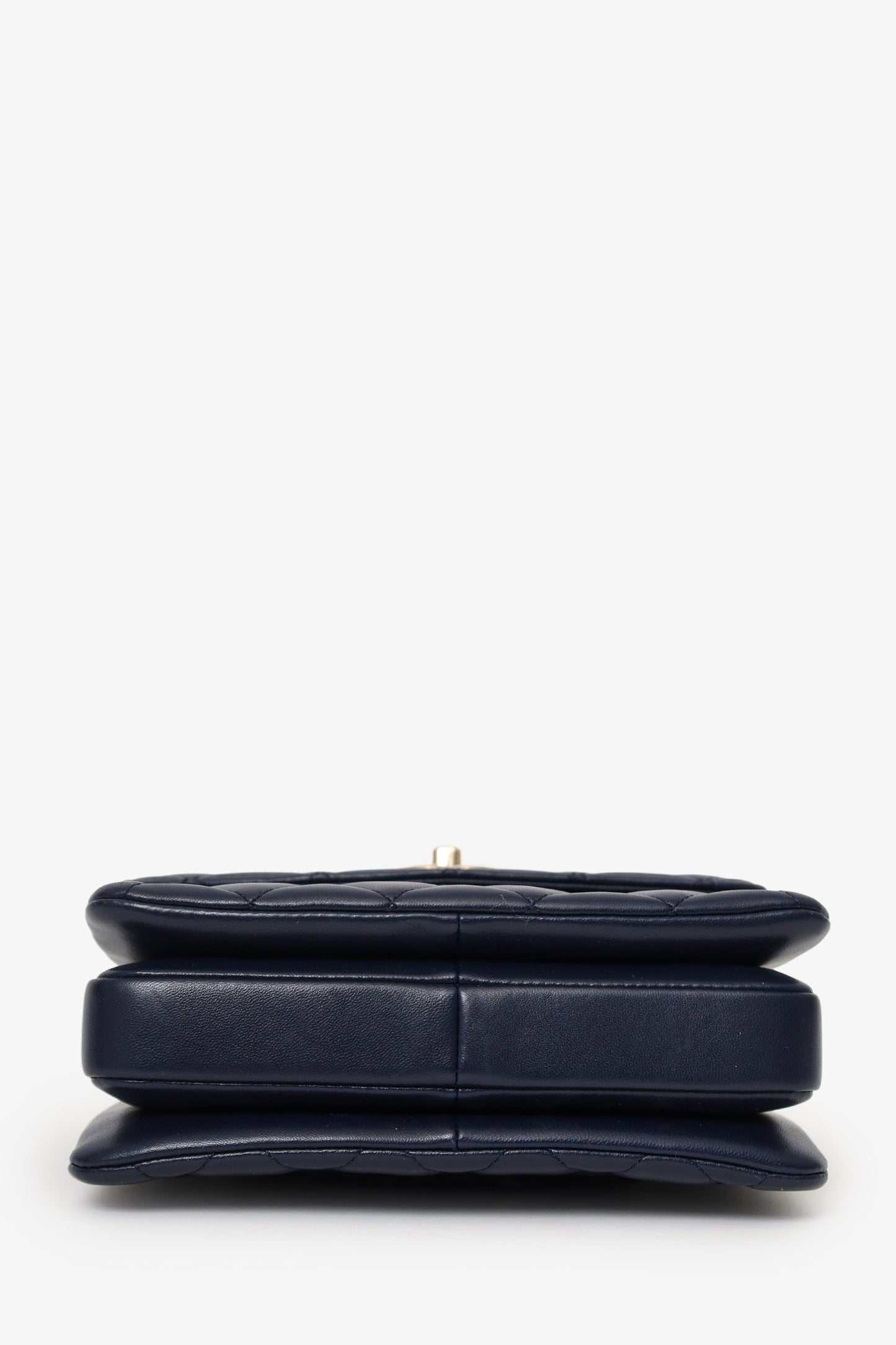 Chanel™ Navy Lambskin Quilted Small Trendy CC Top Handle Bag