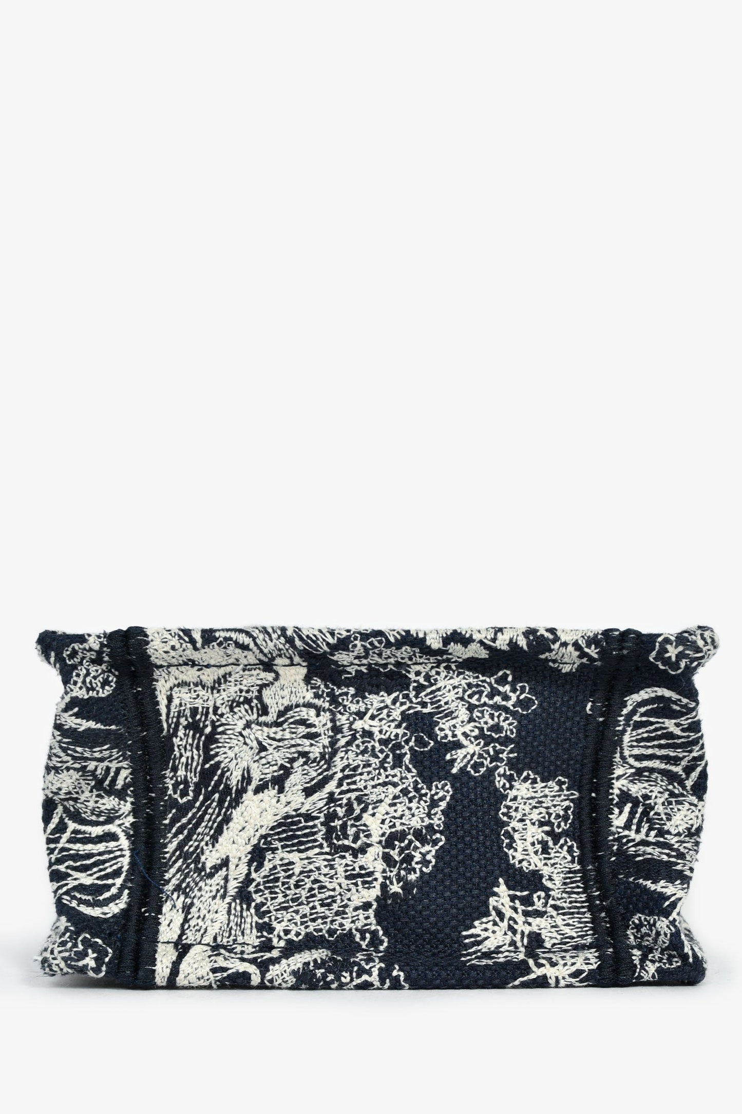 Christian Dior Navy/Cream 'Toile de Jouy' Vertical Mini Book Tote
