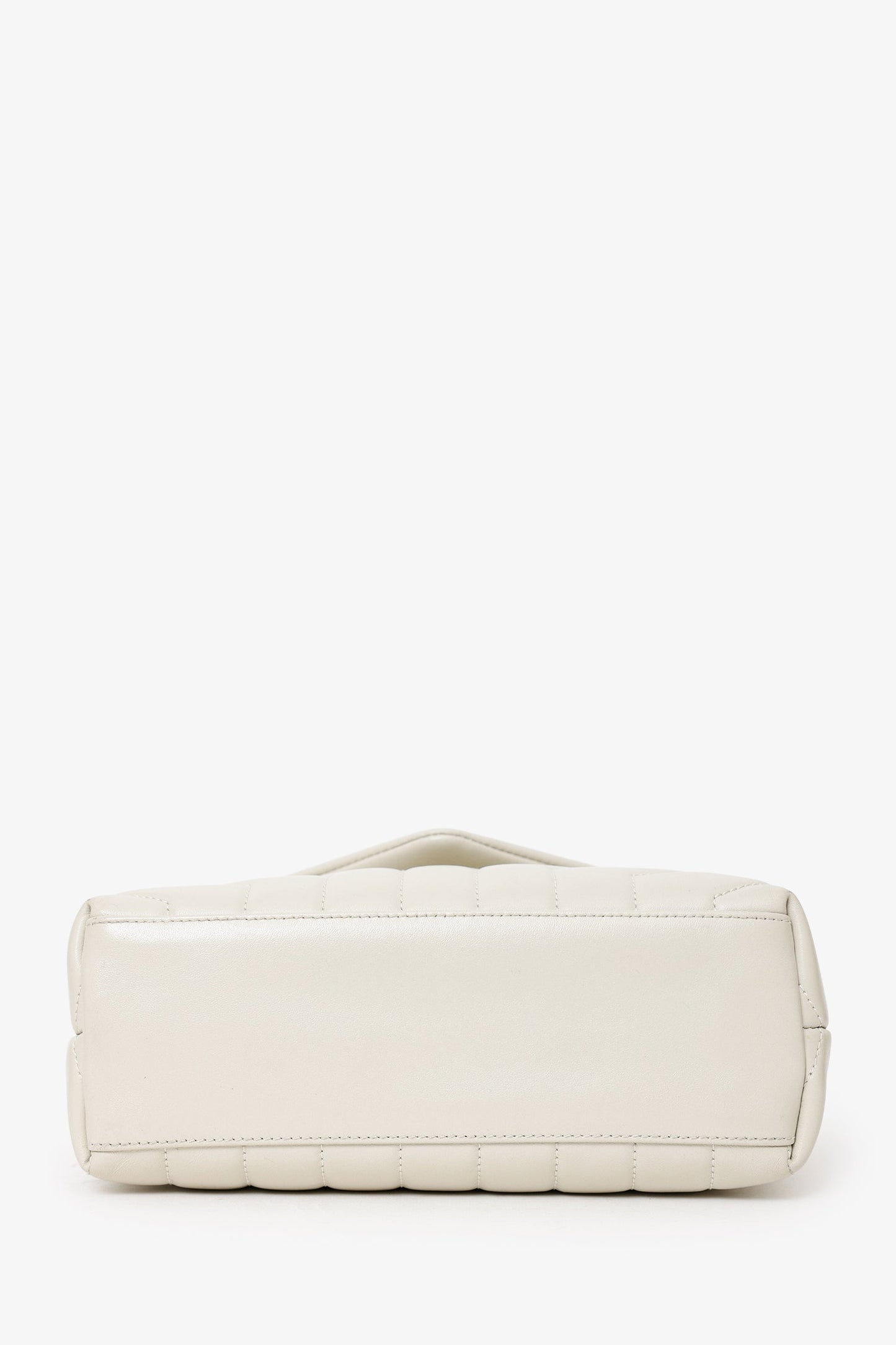 YSL Taupe Small Lou Lou Handbag With Gold Chain Strap