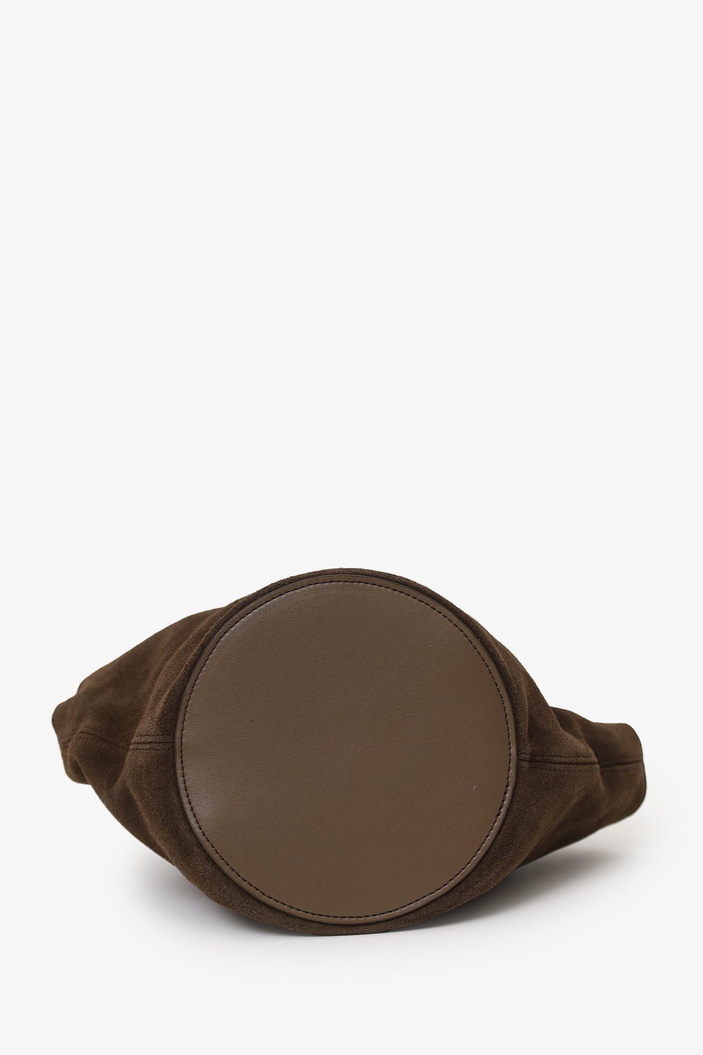 Khaite Brown Suede Lotus Small Top Handle Bag