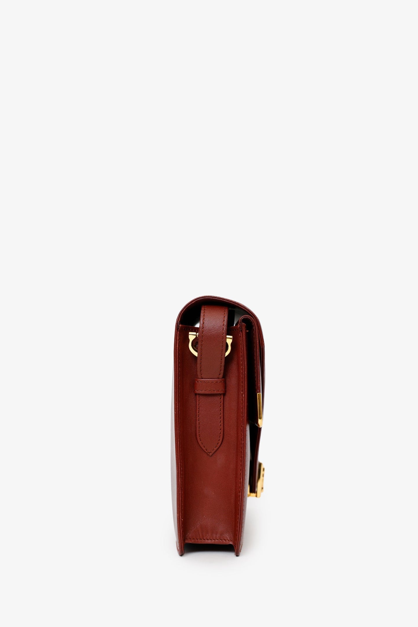 Cartier Vintage Burgundy Leather Envolope Must de Cartier Shoulder Bag