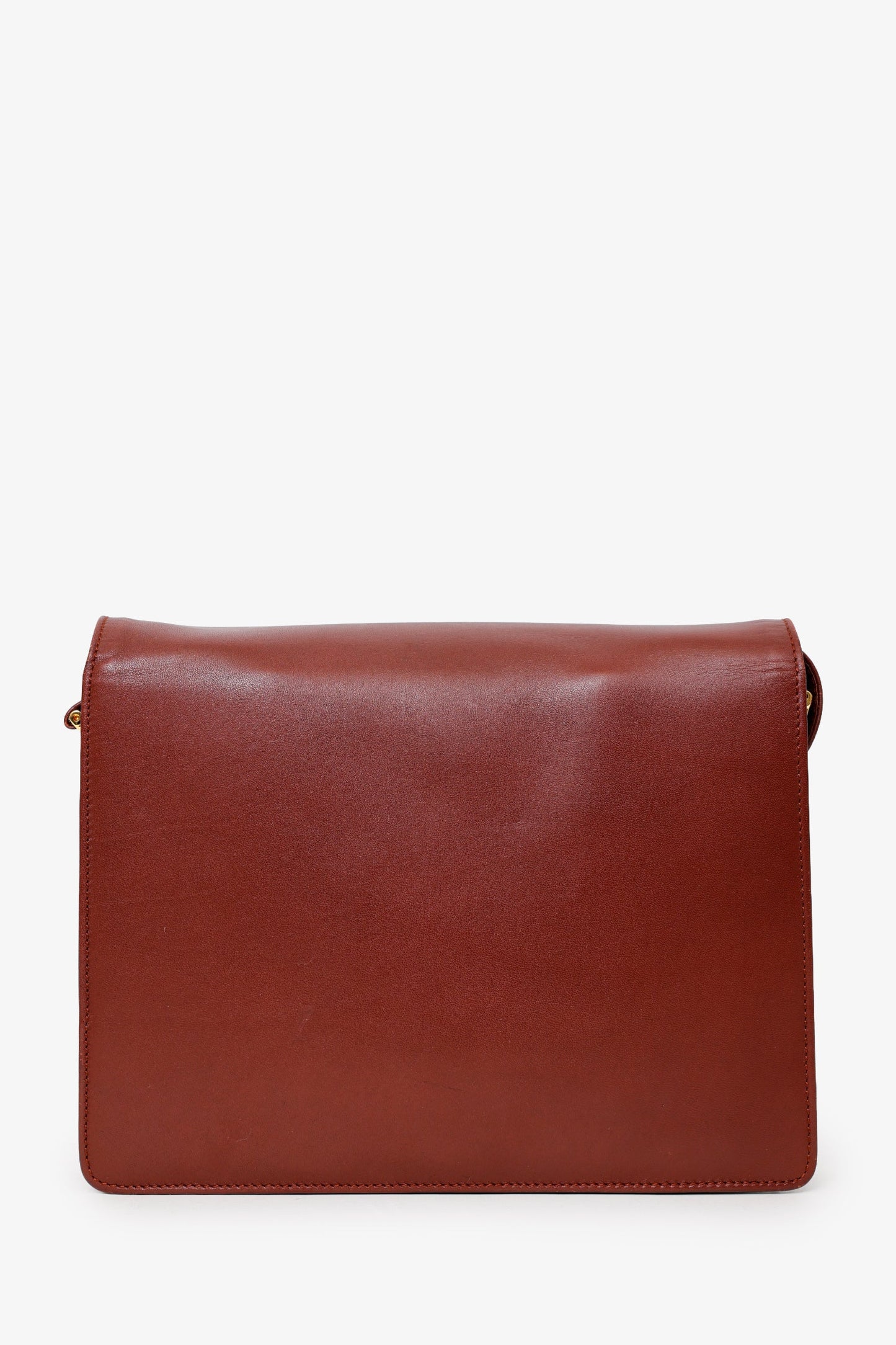 Cartier Vintage Burgundy Leather Envolope Must de Cartier Shoulder Bag