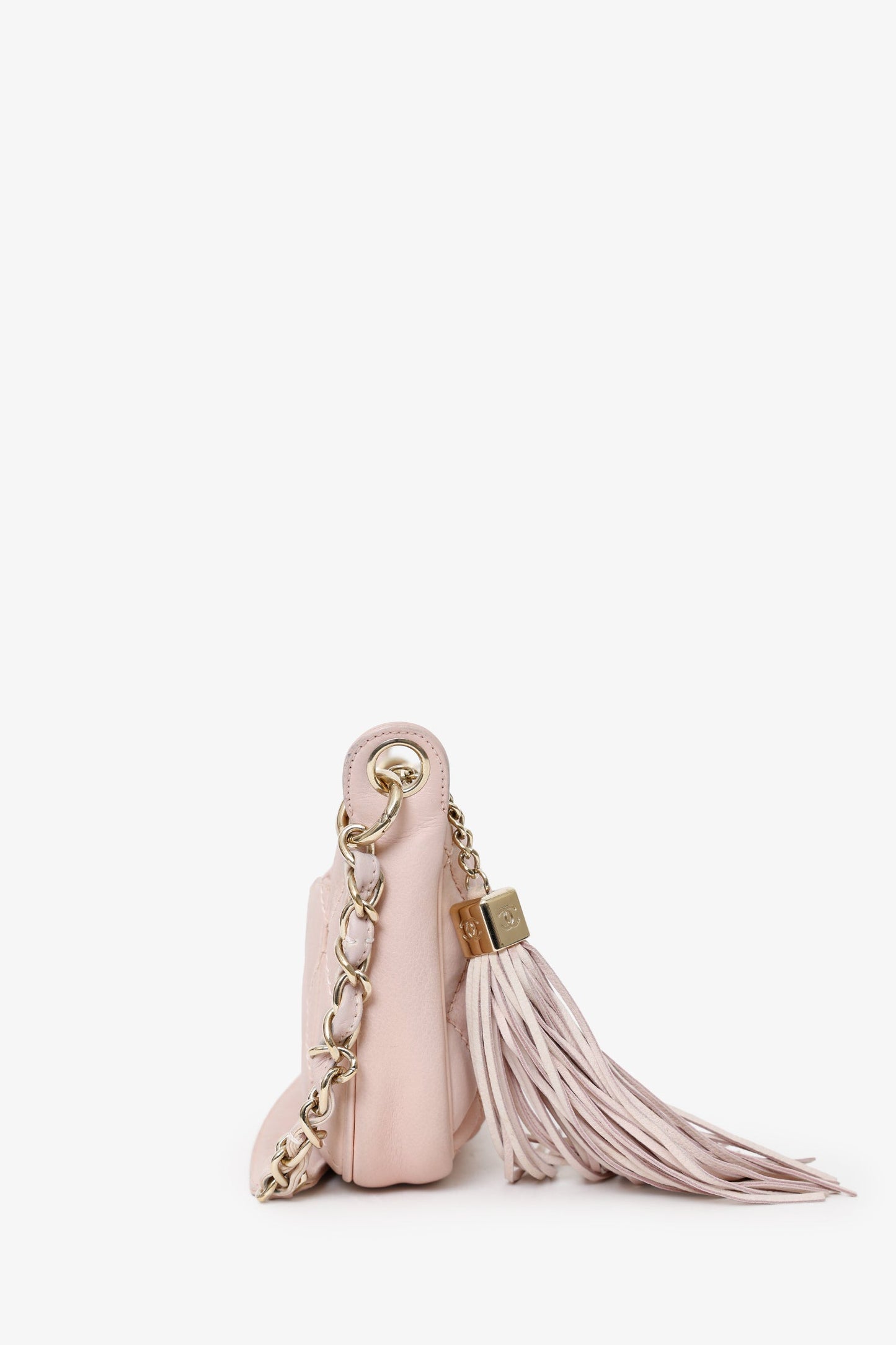 Chanel™ 2004-05 Pink Quilted Leather Tassel Timeless Pochette