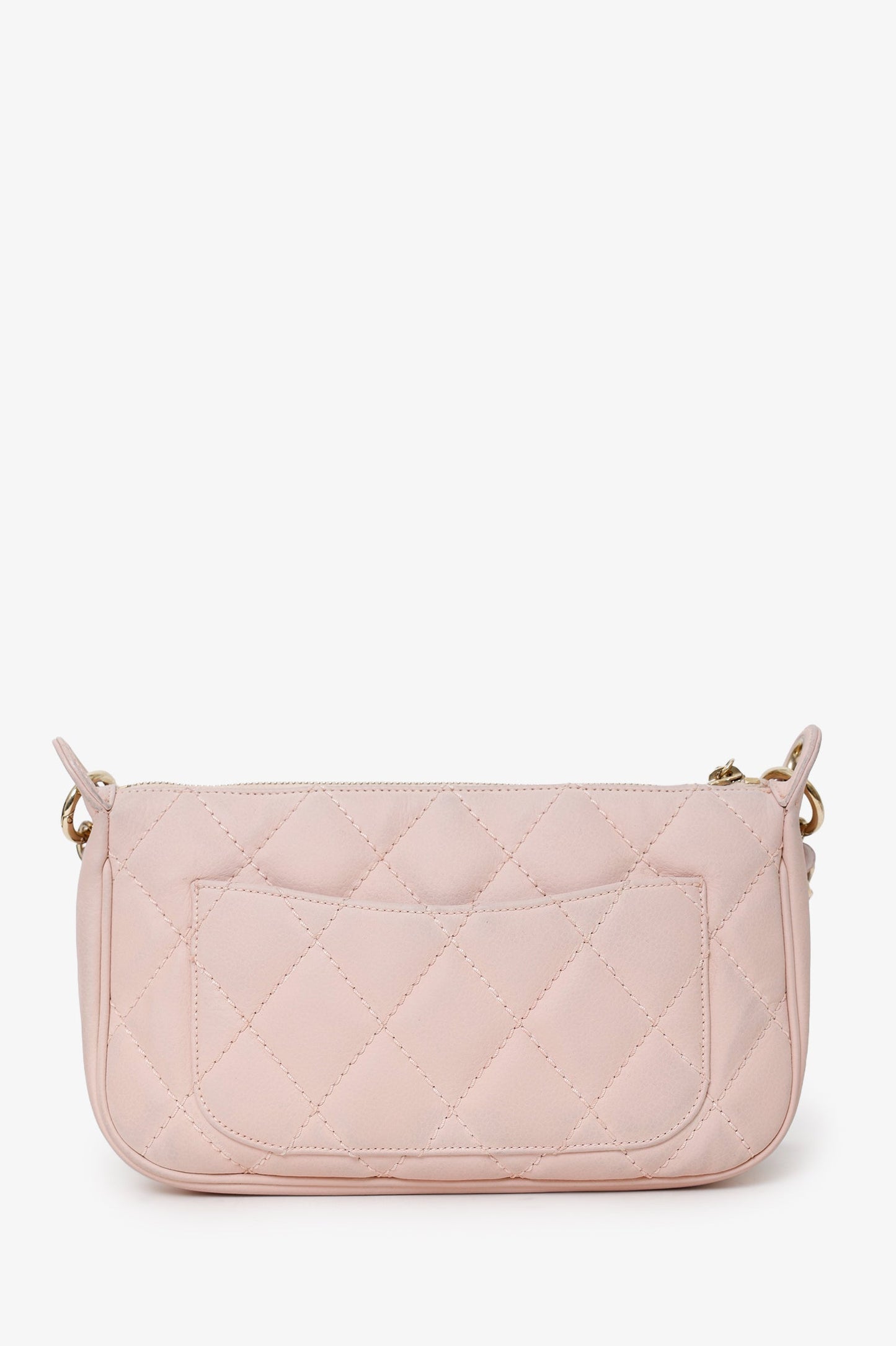 Chanel™ 2004-05 Pink Quilted Leather Tassel Timeless Pochette
