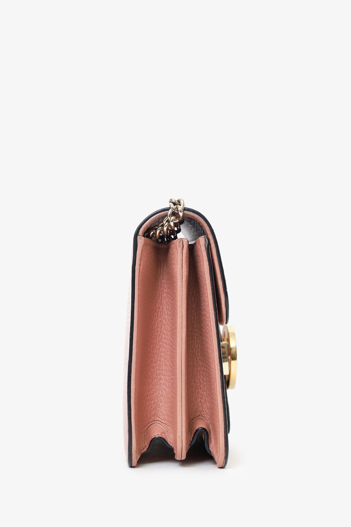 Gucci Pink Leather Interlocking G Small Dollar Bag