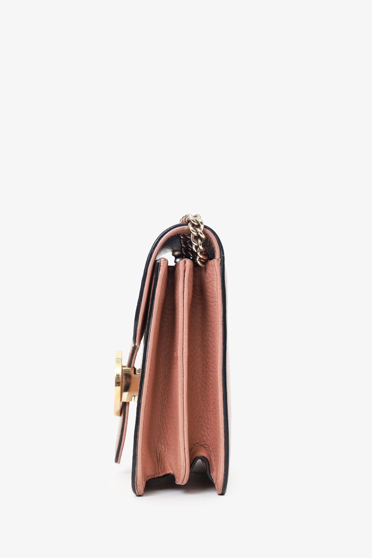 Gucci Pink Leather Interlocking G Small Dollar Bag