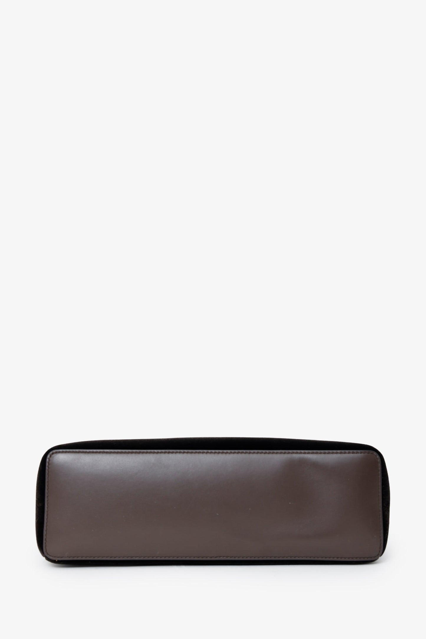 Loro Piana Black Velour/Leather L27 Crossbody With Strap