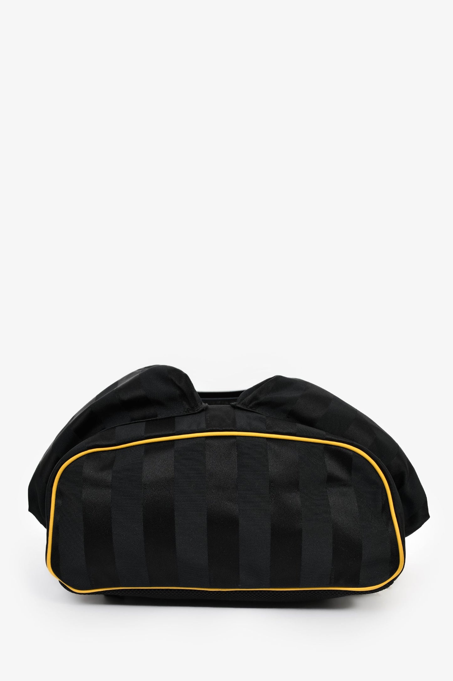 Fendi Black/Yellow Nylon/Leather Pequin Drawstring Backpack