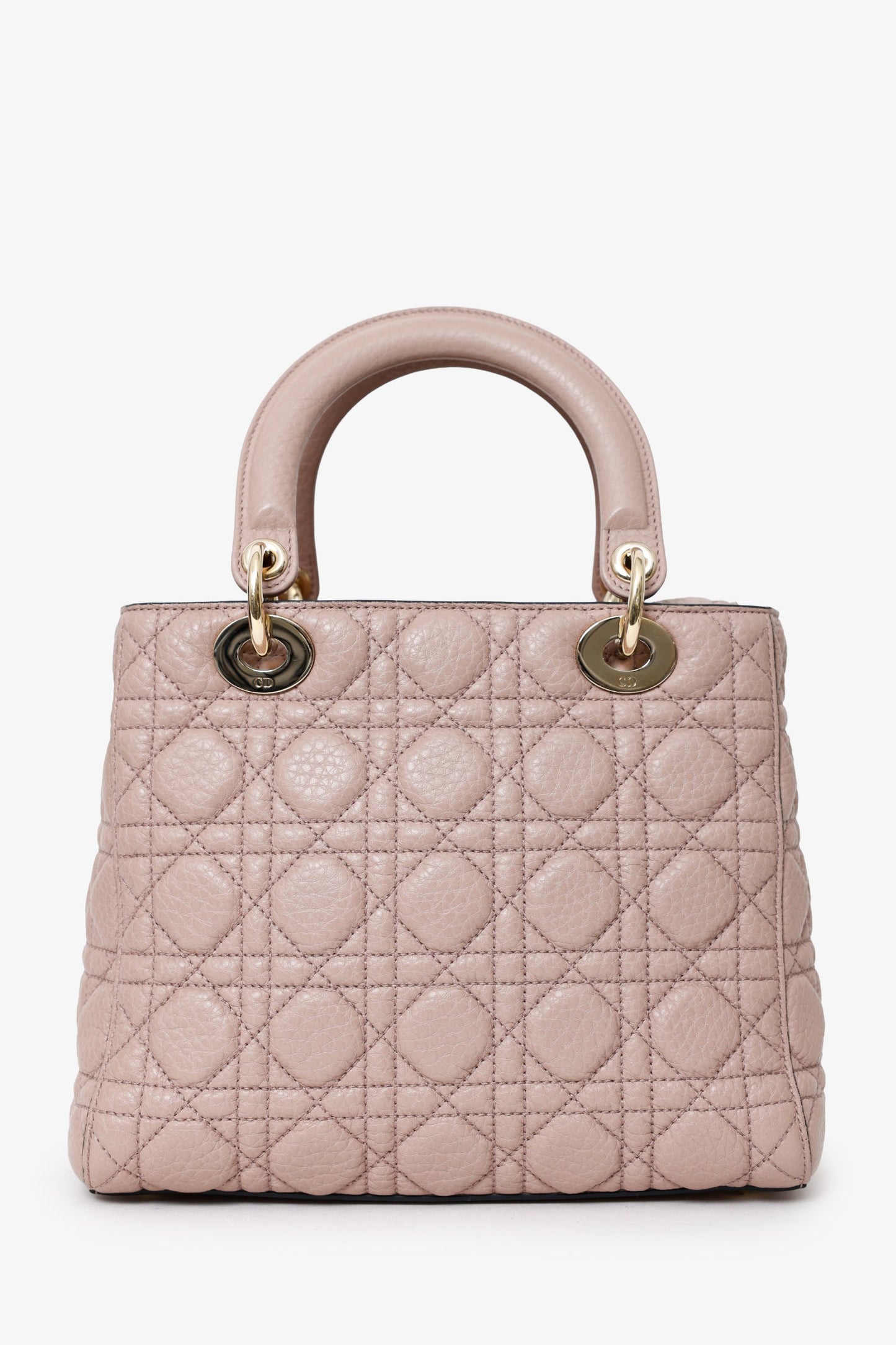 Christian Dior 2017 Powder Pink Supple Medium Lady Dior with Strap
