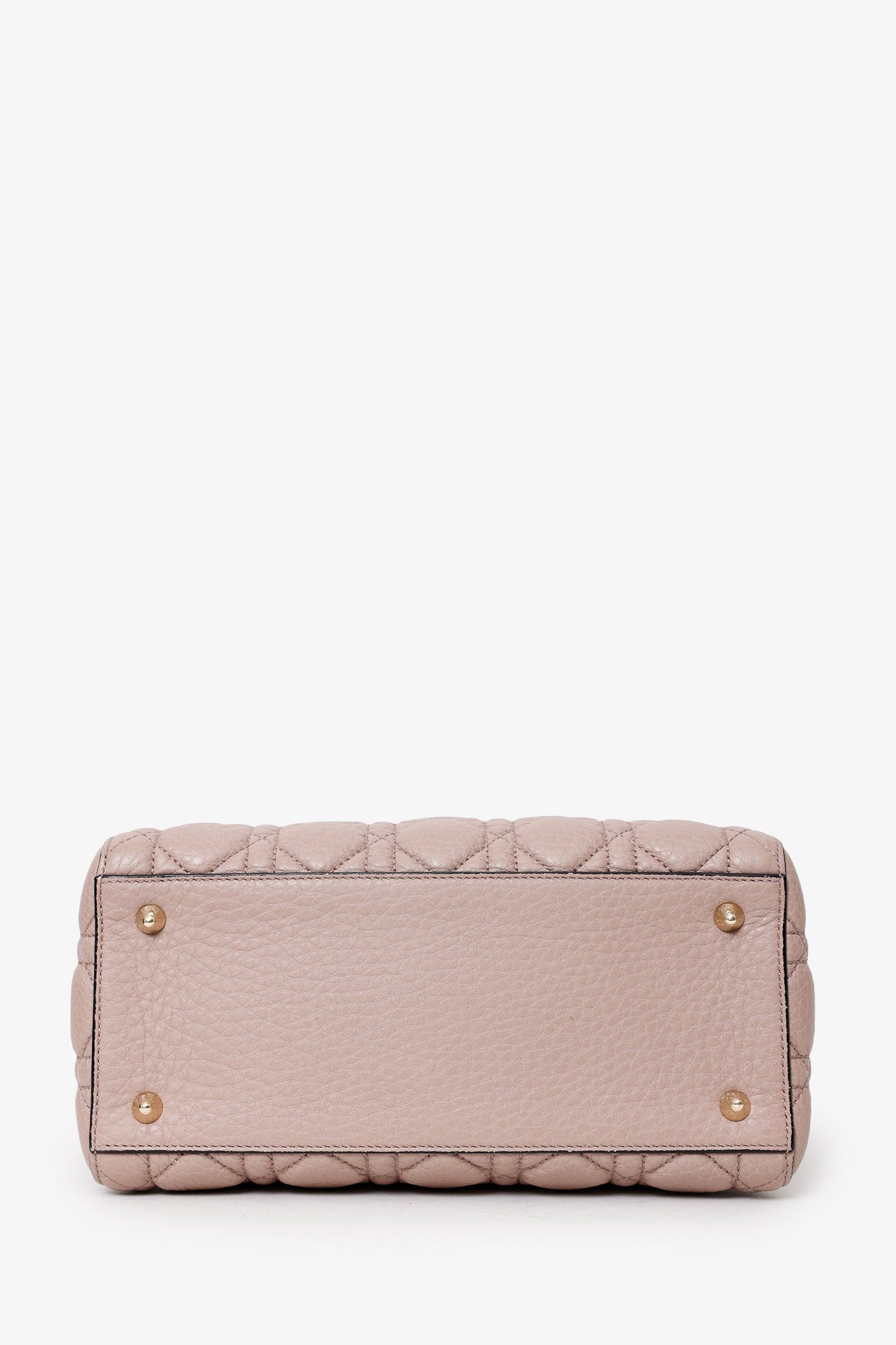Christian Dior 2017 Powder Pink Supple Medium Lady Dior with Strap