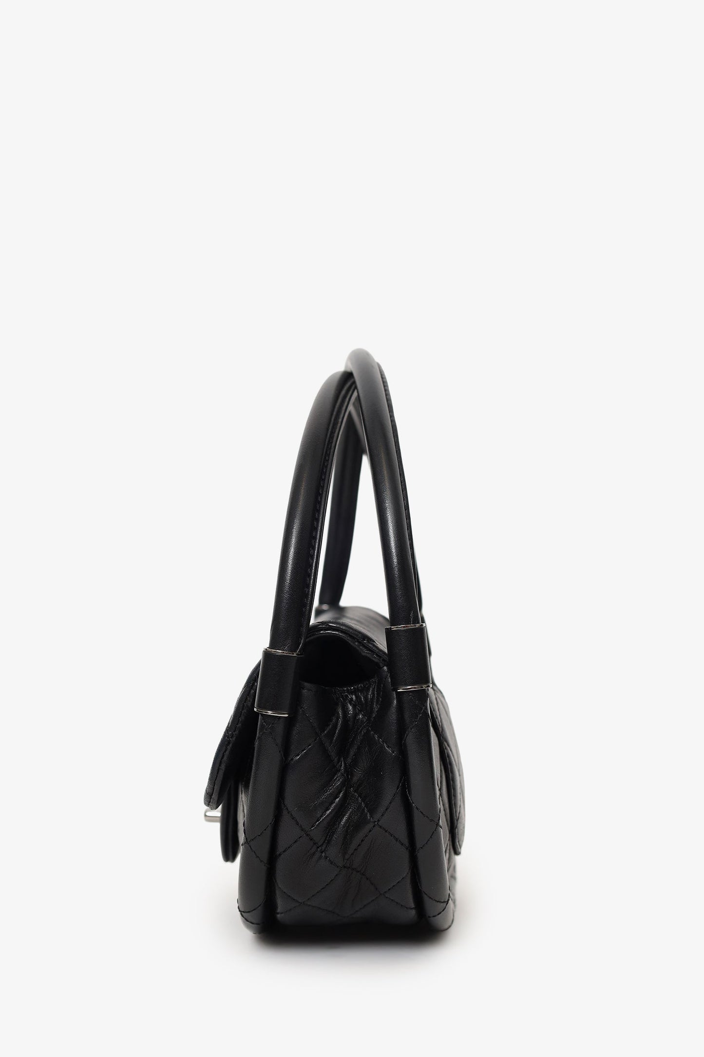 Chanel™ Black Lambskin Hula Hoop 20 Handbag