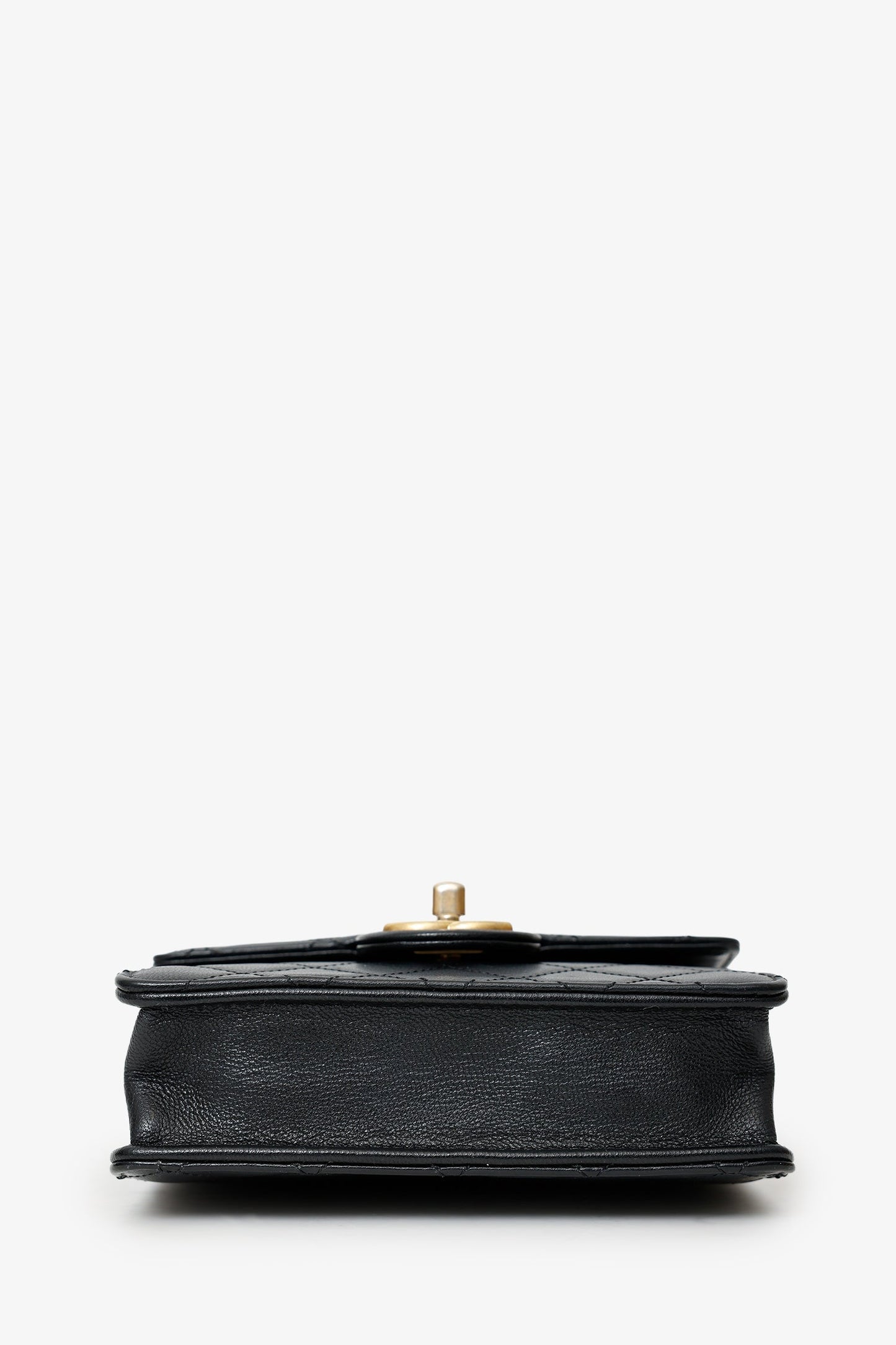 Chanel™ 2019-20 Black Quilted Goatskin Mini Chic Pearls Flap Bag