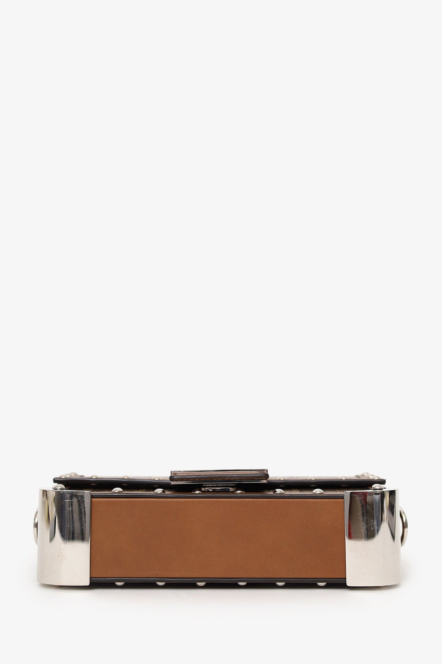 Fendi 2020 Brown FF 1974 Baguette Trunk Bag