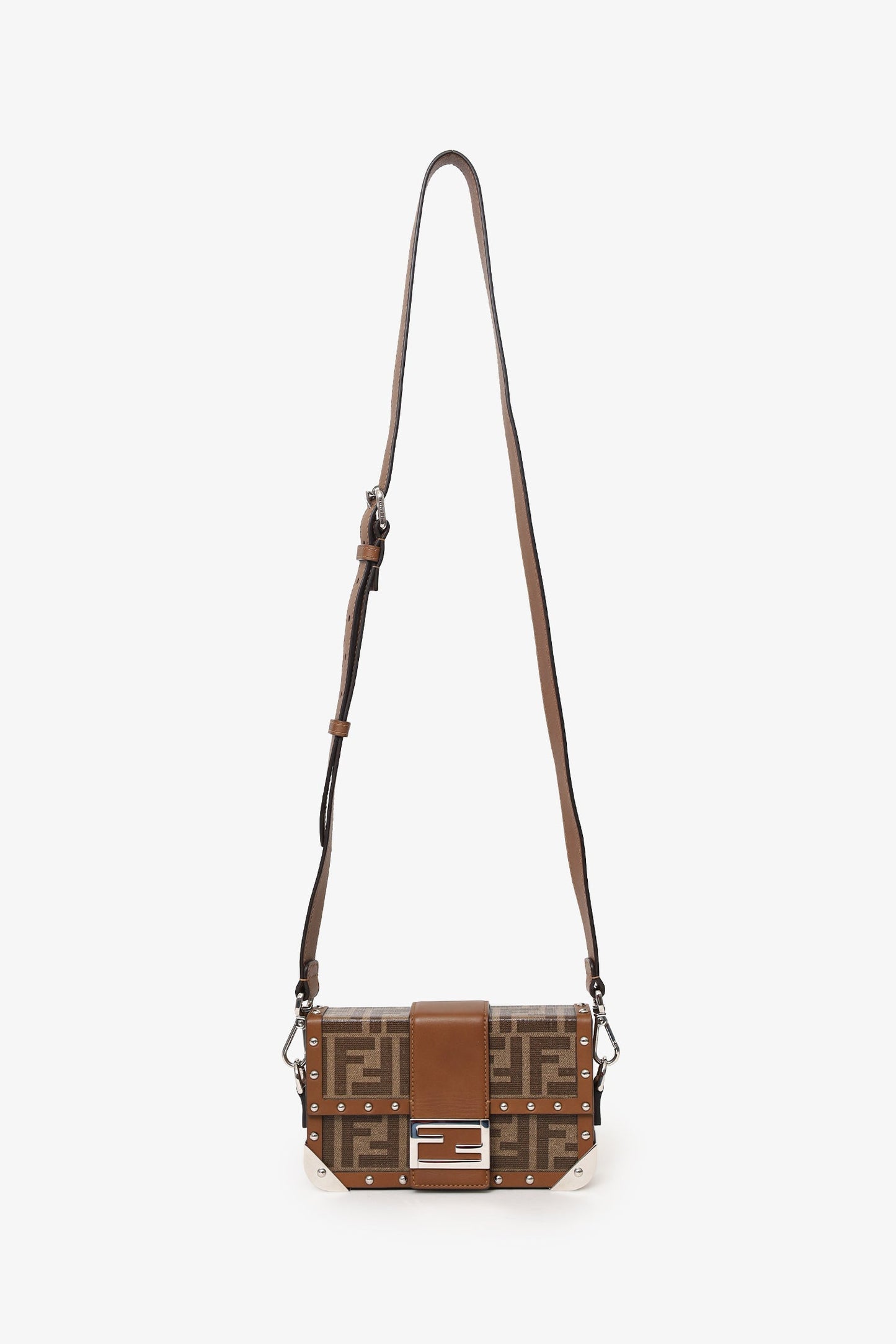 Fendi 2020 Brown FF 1974 Baguette Trunk Bag