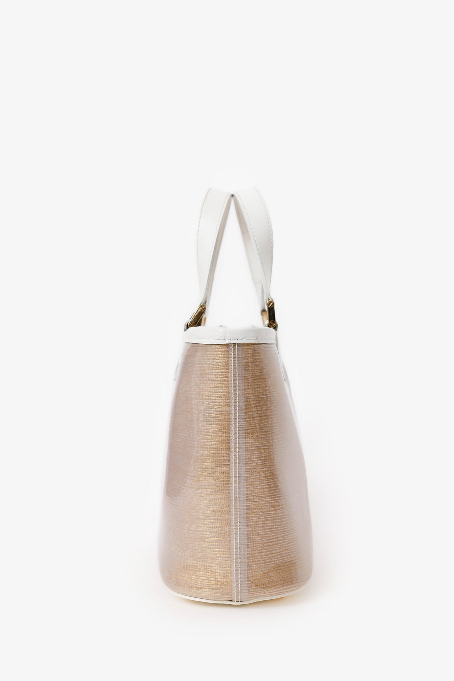 Louis Vuitton Vintage Beige/White Terry Cloth Mini Lagoon Tote Bag