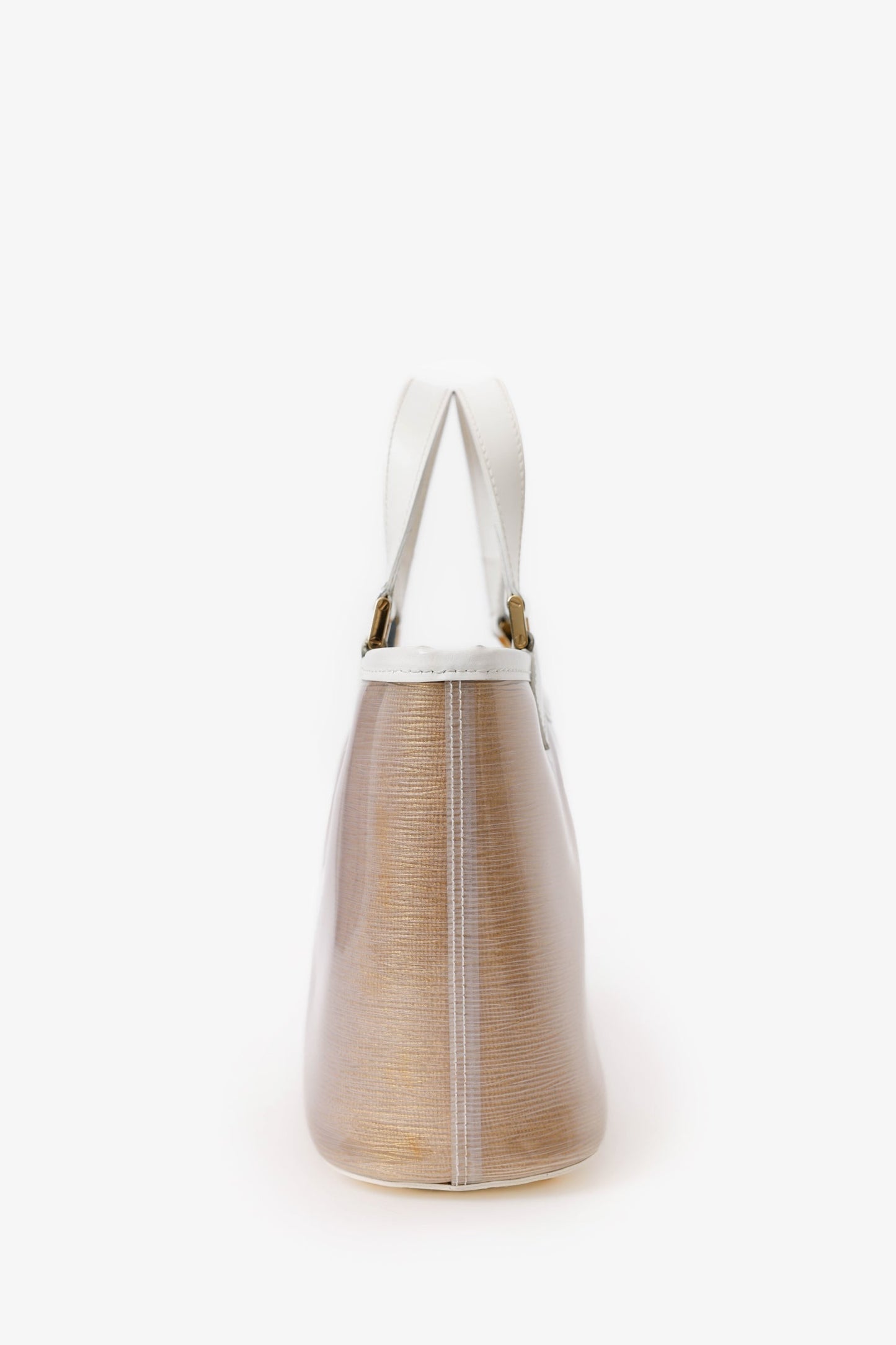 Louis Vuitton Vintage Beige/White Terry Cloth Mini Lagoon Tote Bag