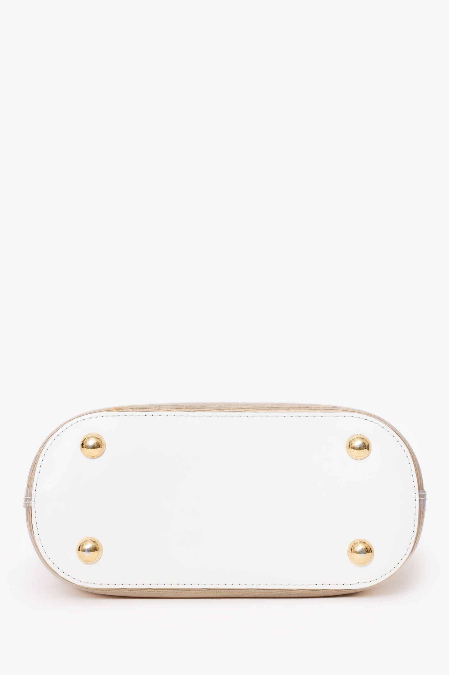 Louis Vuitton Vintage Beige/White Terry Cloth Mini Lagoon Tote Bag
