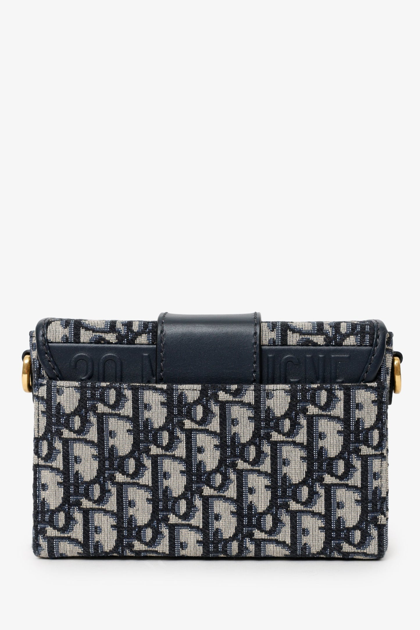 Christian Dior Navy Oblique Montaigne 30 Box Bag