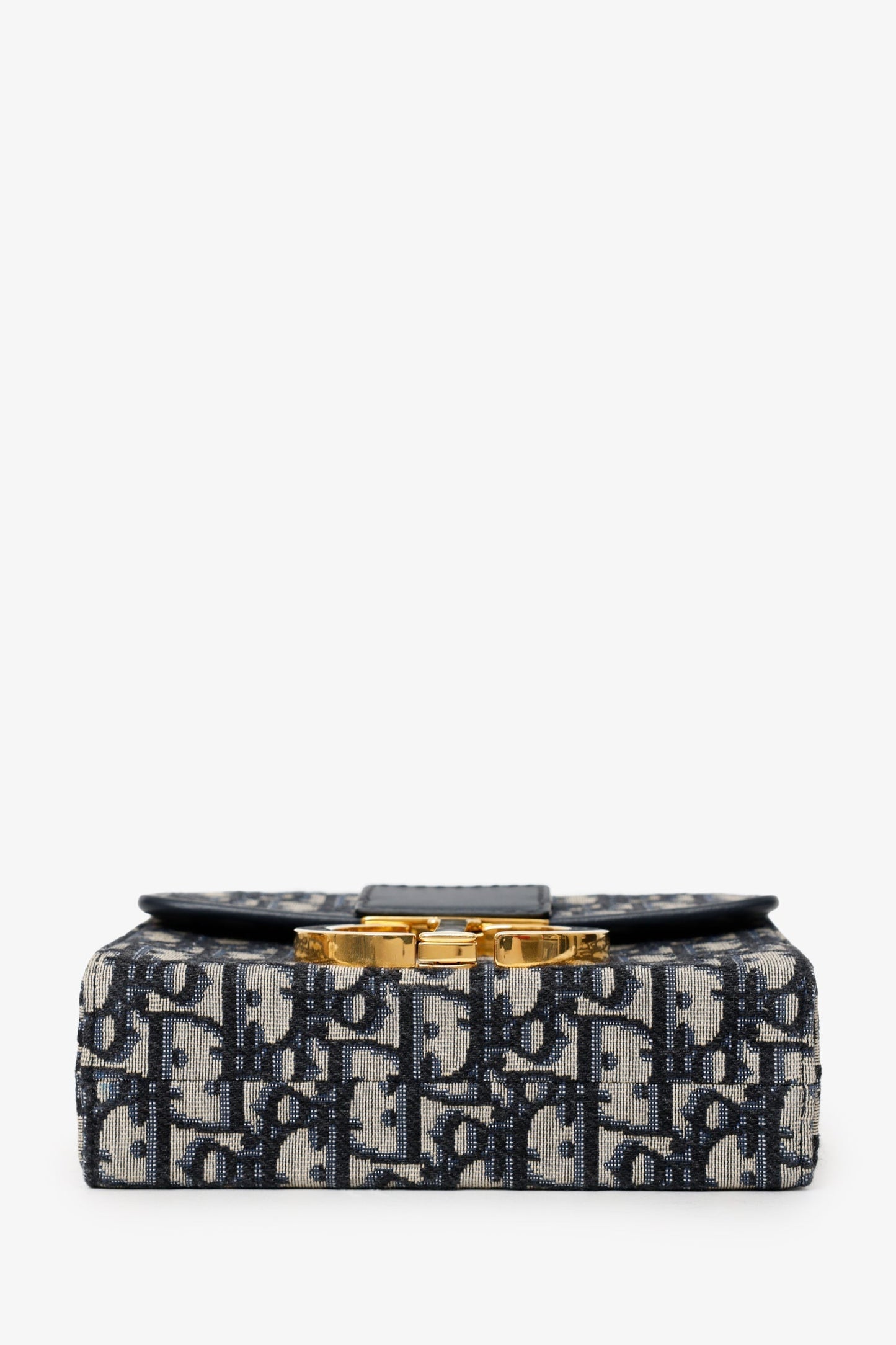 Christian Dior Navy Oblique Montaigne 30 Box Bag