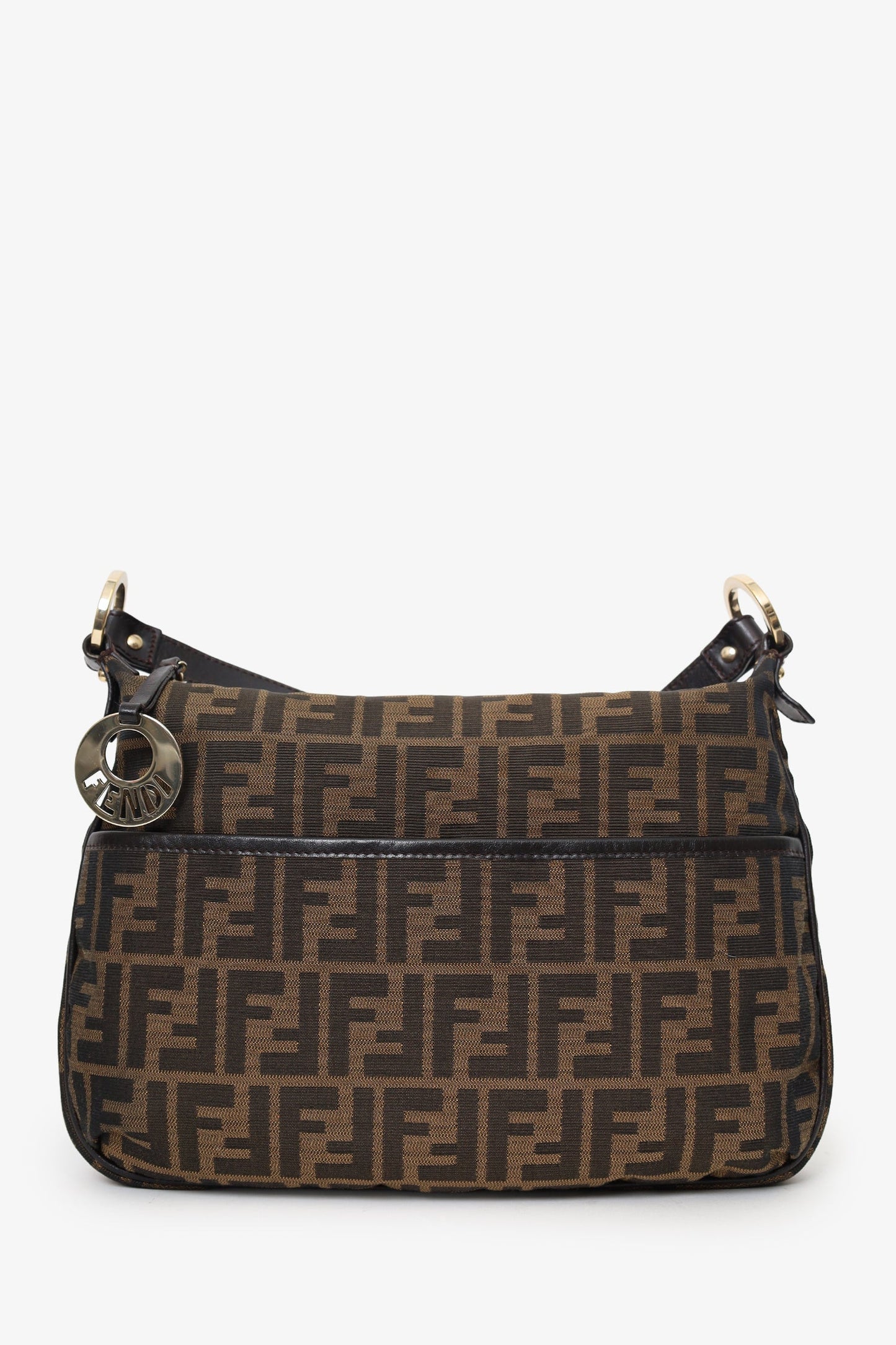 Fendi Vintage Brown Zucca Canvas Crossbody Bag