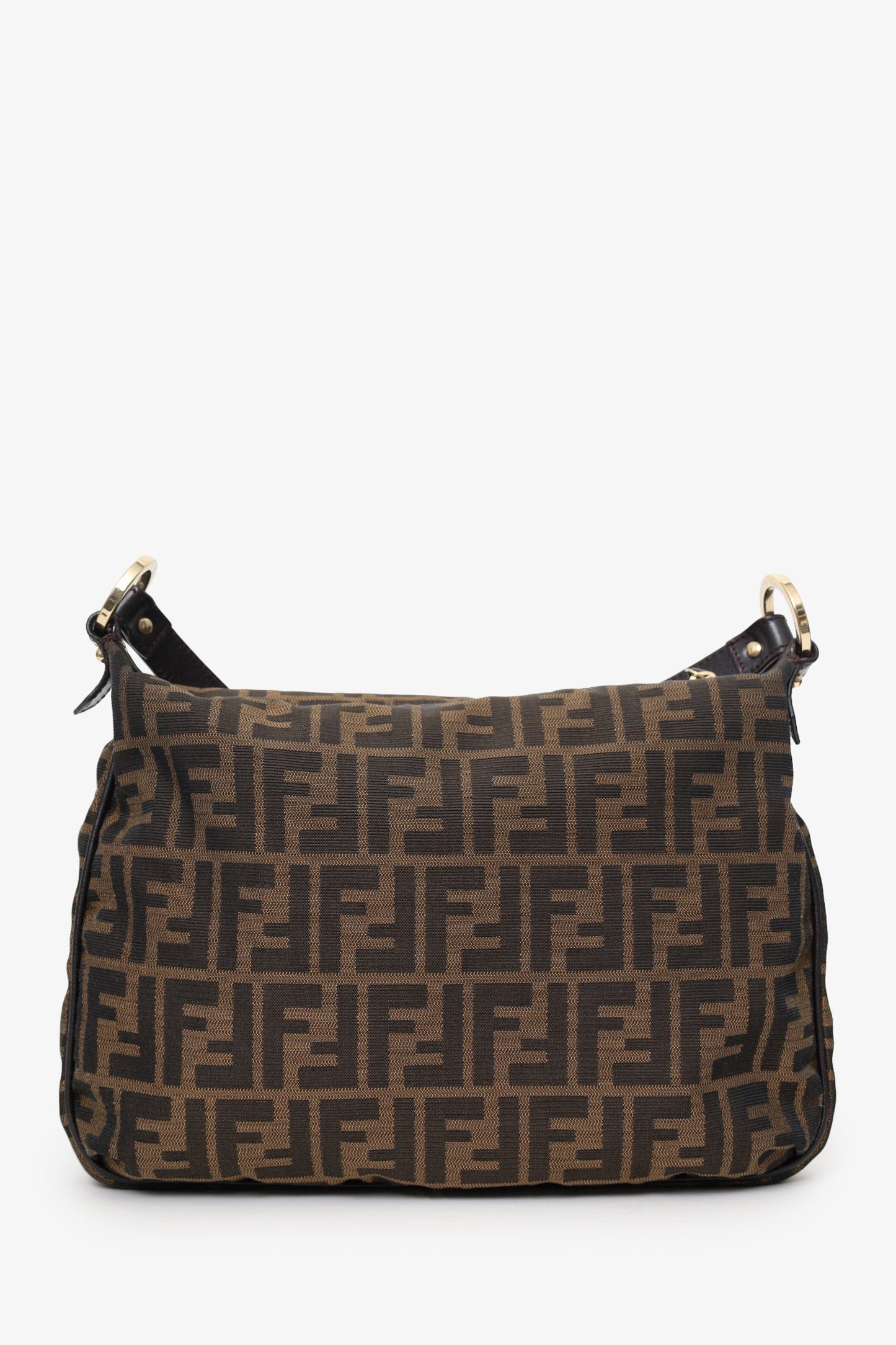 Fendi Vintage Brown Zucca Canvas Crossbody Bag