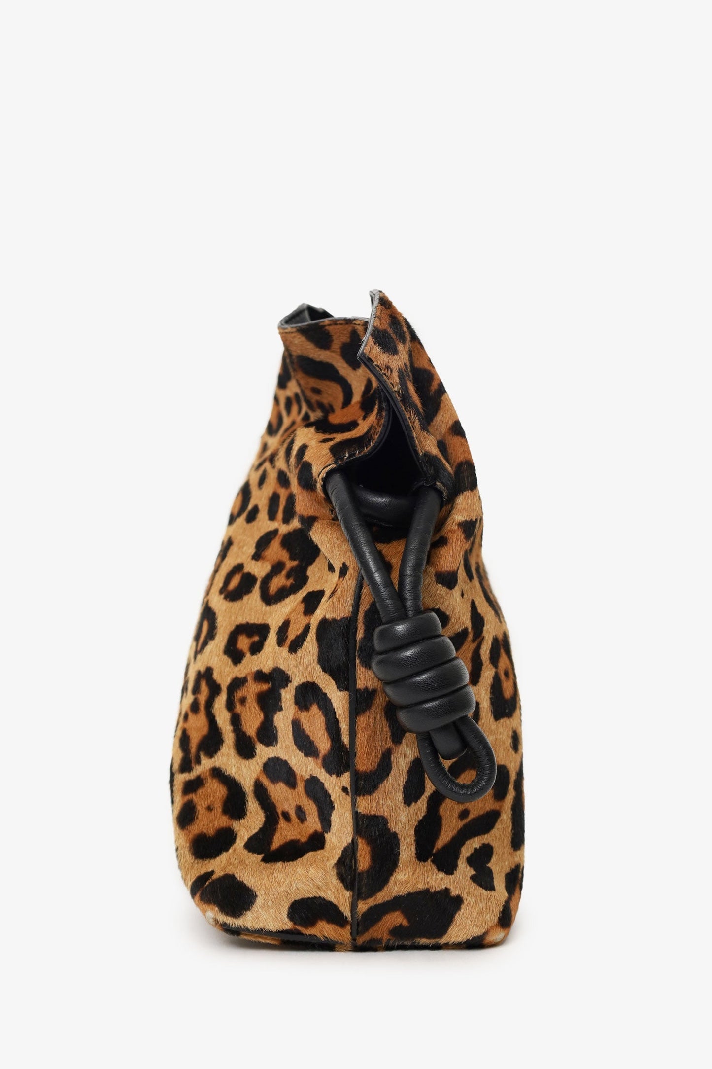 Loewe Leopard Pony Hair Flamenco Knot Bag