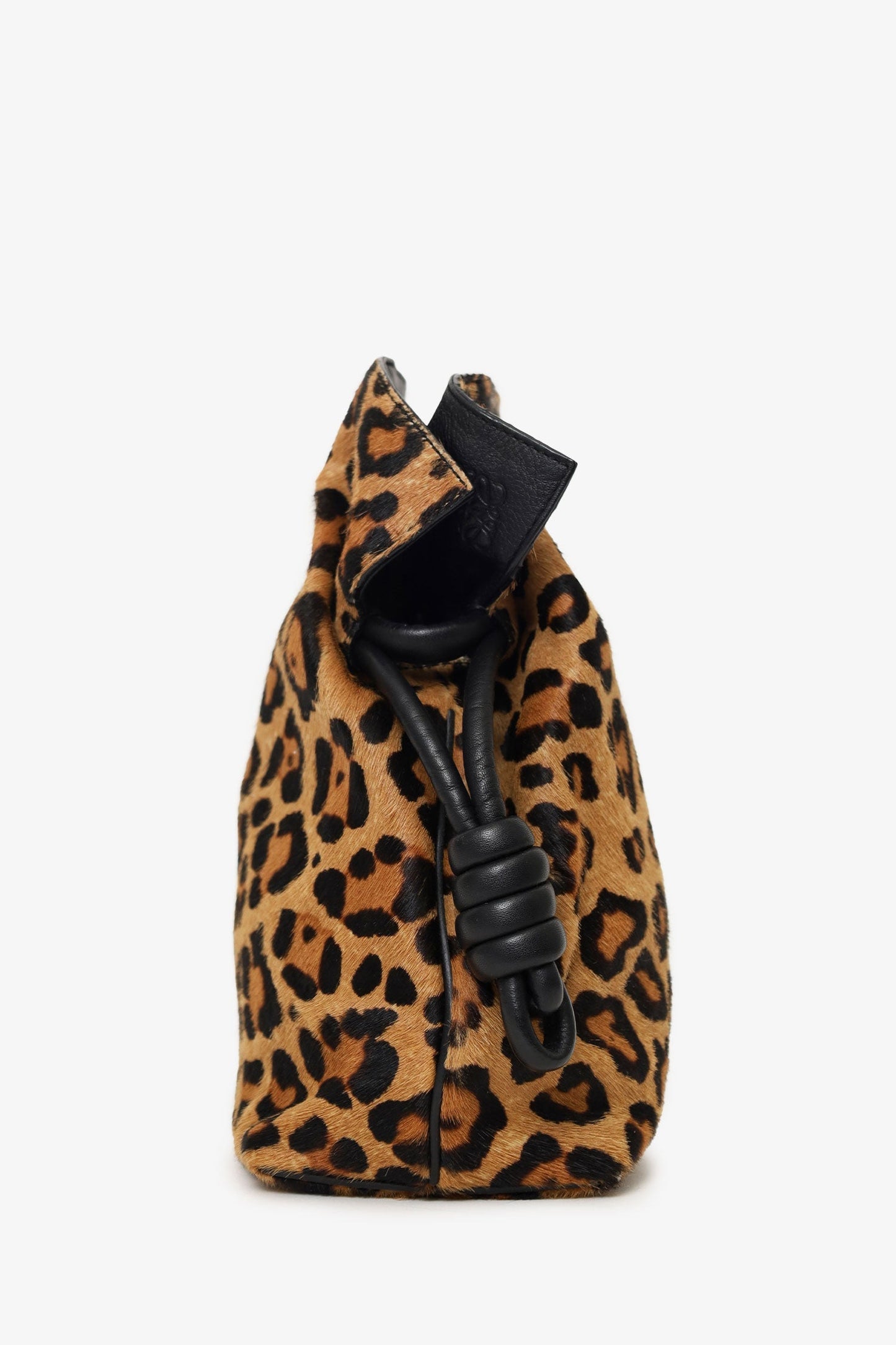 Loewe Leopard Pony Hair Flamenco Knot Bag