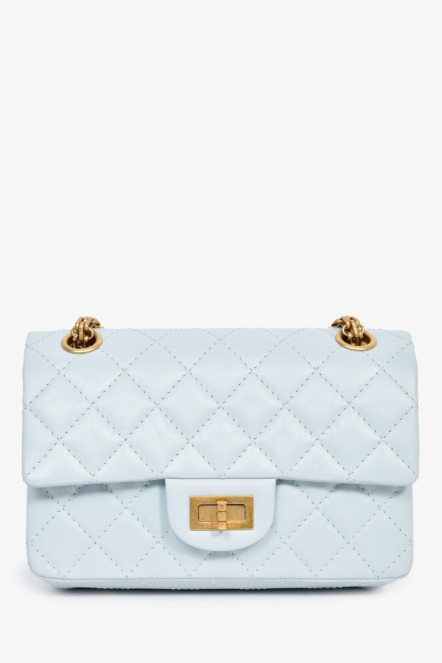 Chanel™ Blue Calfskin Leather Mini 2.55 Reissue Classic Flap Bag